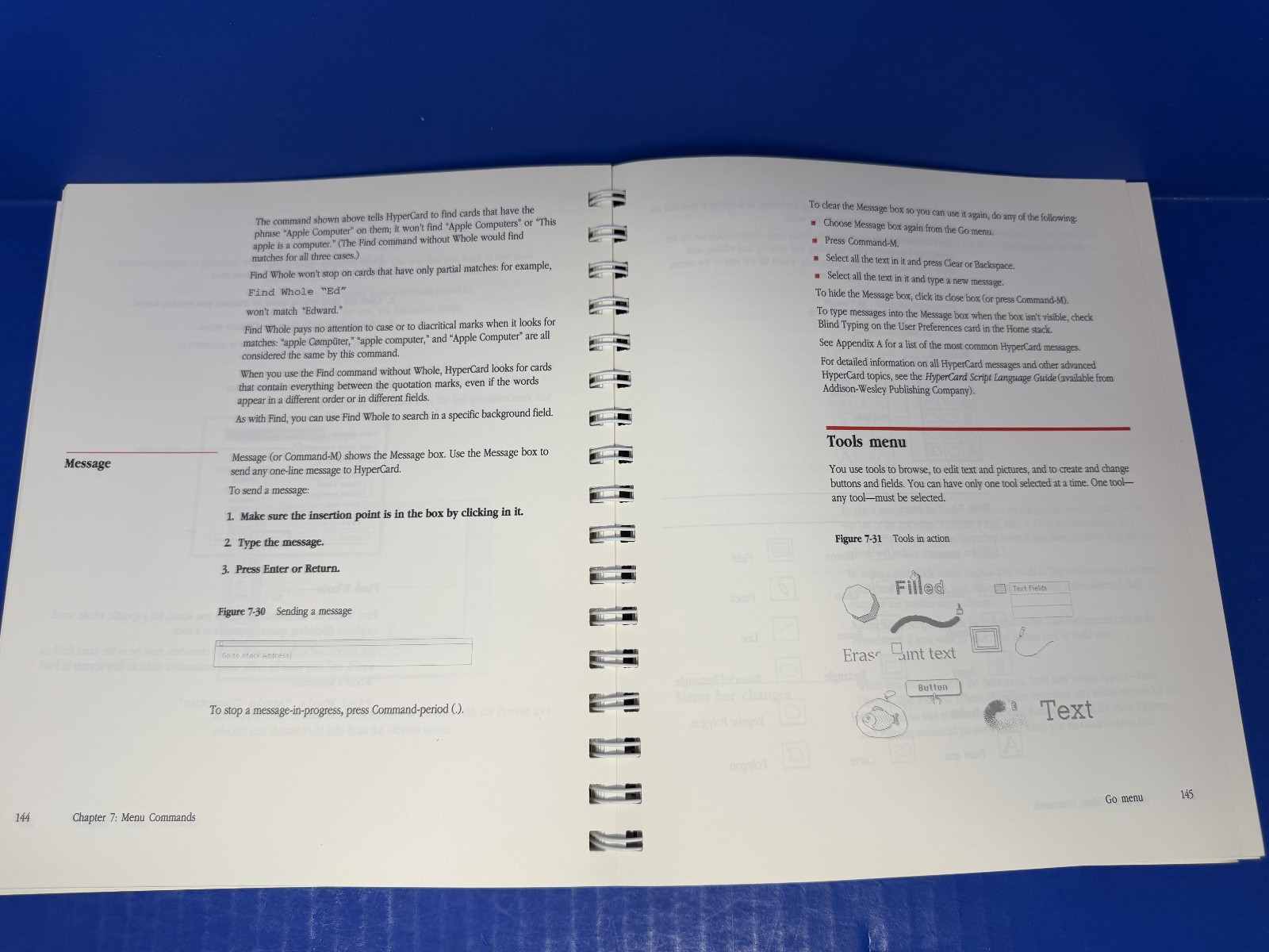 HYPERCARD USER’S GUIDE (1989, SPIRAL BINDING) -Apple Macintosh Manual -VERY GOOD