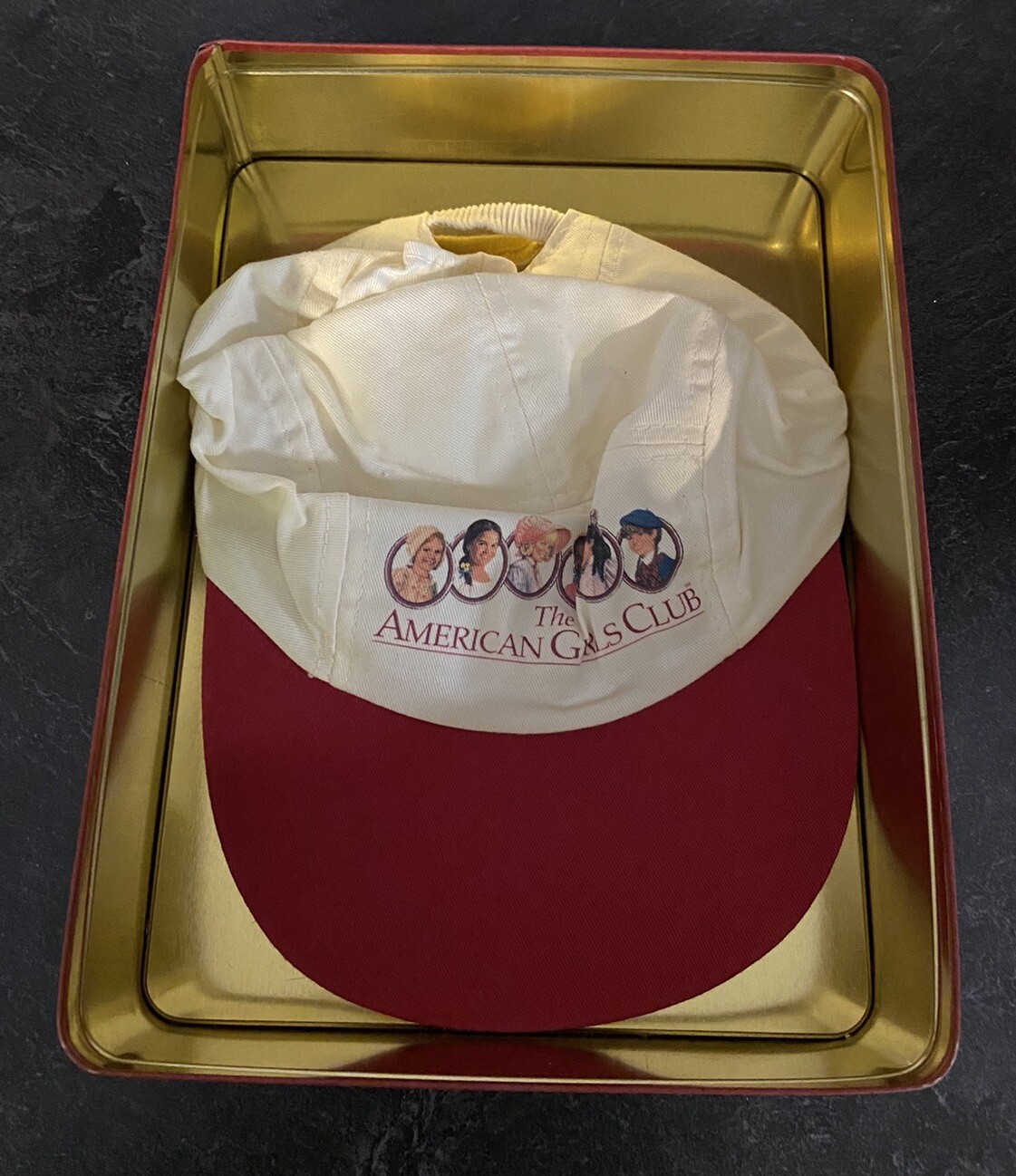 The American Girls Premiere Metal Tin With User Guide Handbook Hat CD & More