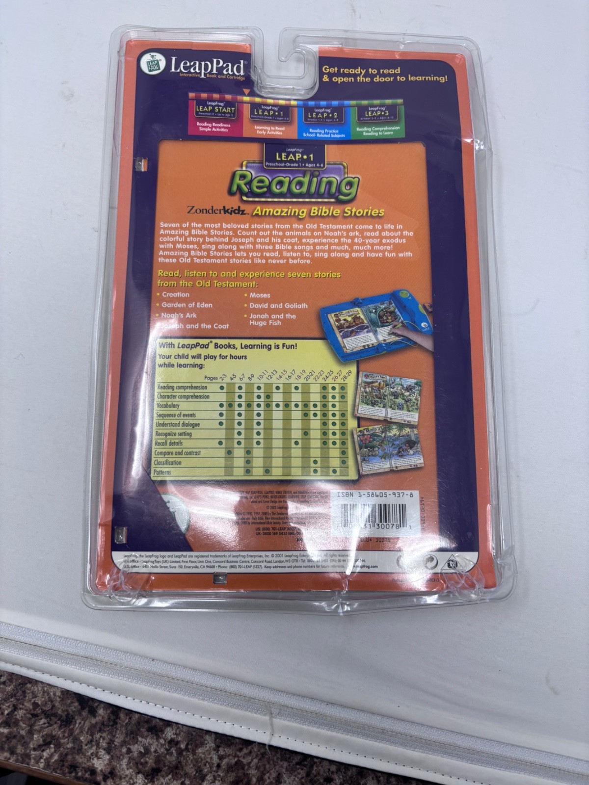 Leap Pad New READING Cartridge & Book SEALED Amazing Bible Stories LeapPad
