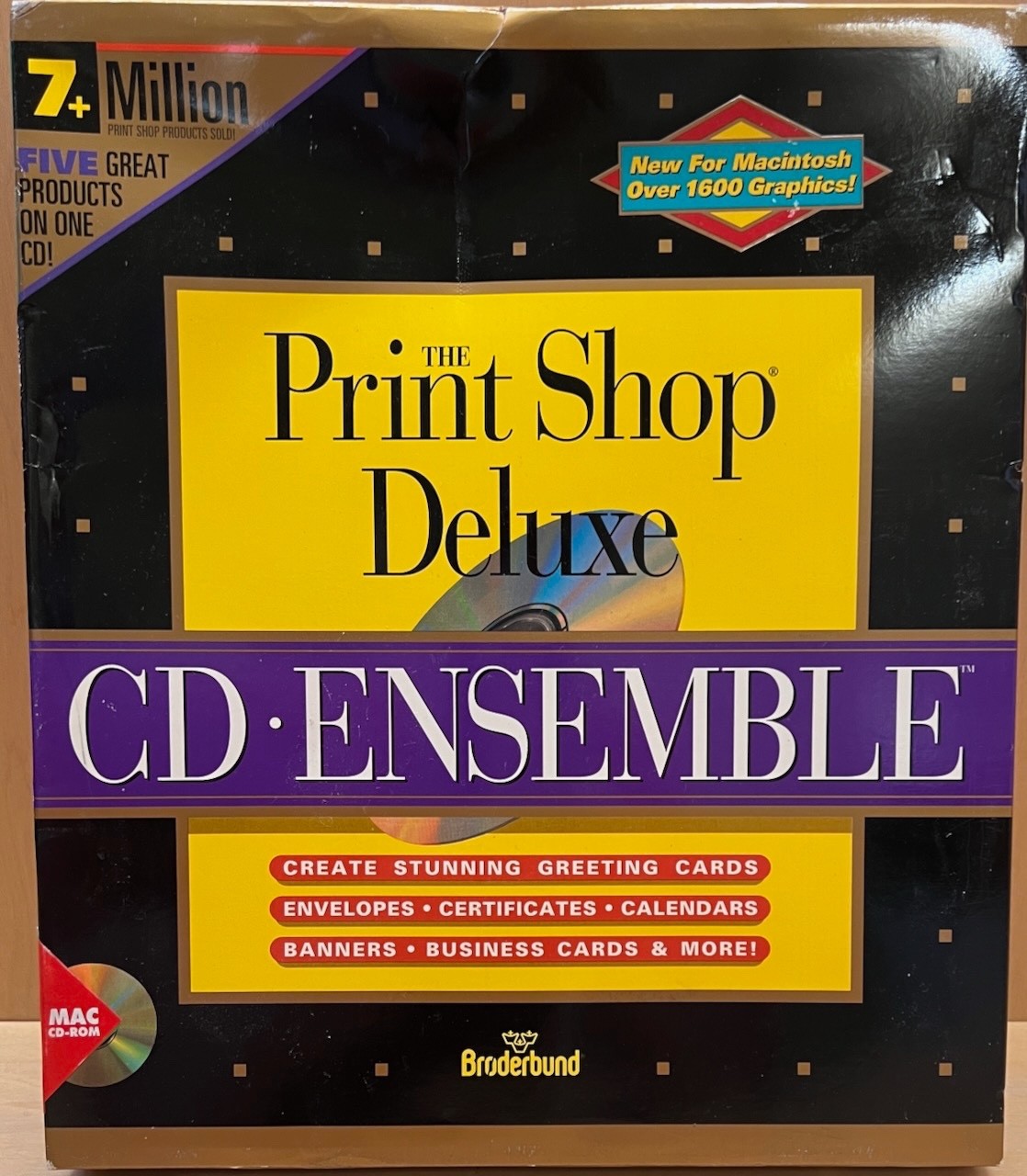 1994 Broderbund Print Shop CD Ensemble Mac Macintosh Software NEW in SEALED Box