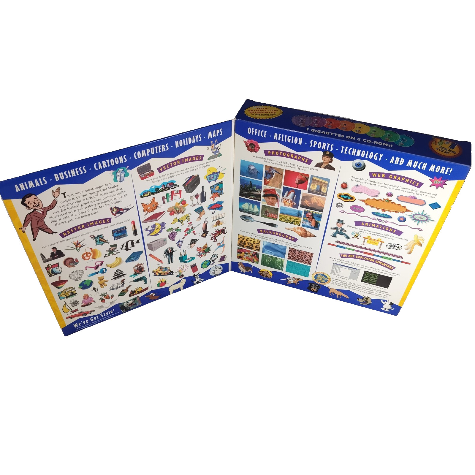 Art Explosion 200,000 Images Windows With 8 CD-ROMs + Bonus DVD-ROM