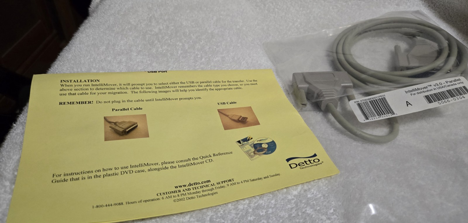 INTELLIMOVER V3.0 by Detto -PC Data Transfer Kit-USB or Parallel File Transfer