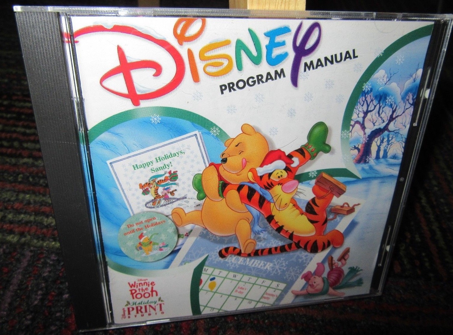 DISNEY HOLIDAY PRINT STUDIO: WINNIE THE POOH PC CD-ROM, WINDOWS 95, GUC