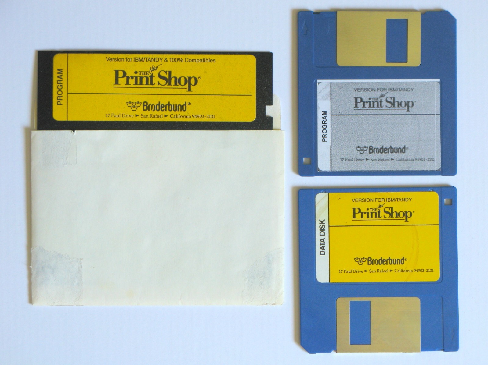 👀 The Print Shop for MS-DOS, 3.5″ 💾 Program & Data Disks, TESTED OK ✅🆗💻