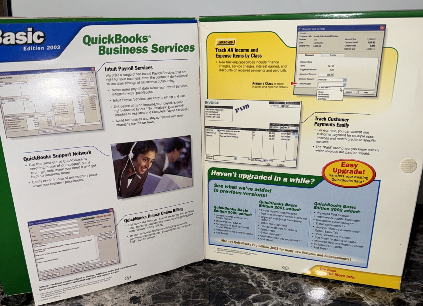 Intuit QuickBooks Basic Edition 2003 – Includes Box, Book, Disc, & Code