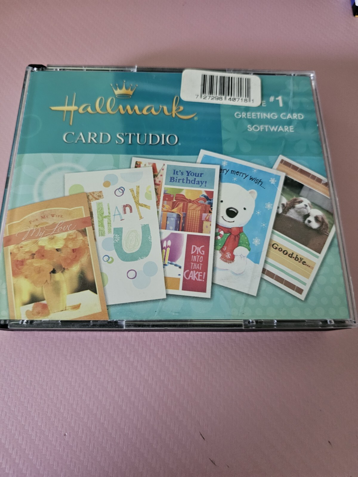 Hallmark Card Studio 2008 CD for PC Windows with Clipart & Projects-Used
