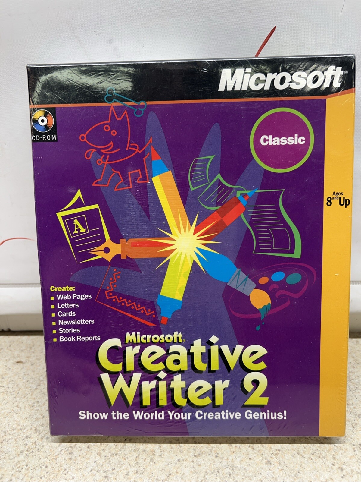 GENUINE Microsoft Creative Writer 2 0 Authentic NEW & SEALED Windows 95