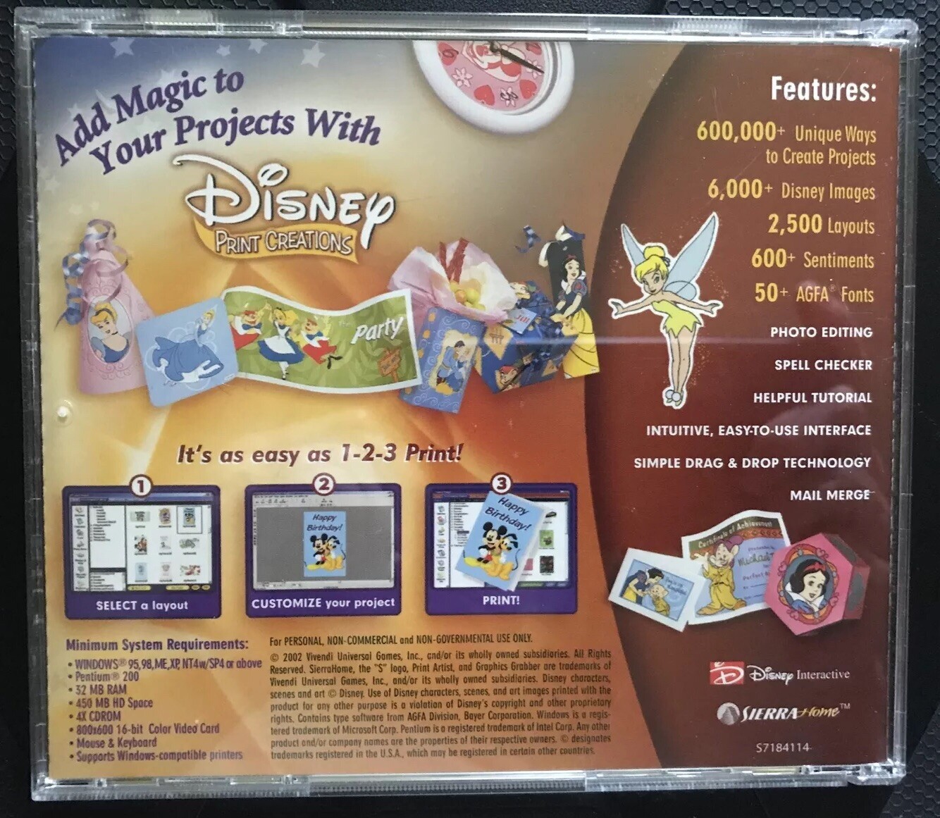 Disney Print Creations Collection I PC CD~ 6,000+ Disney Images ~ Mickey, Minnie