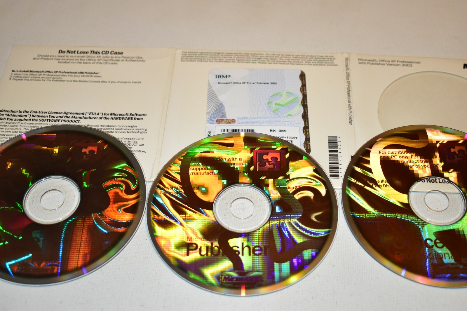 IBM Microsoft Office XP Professional w/ Publisher 2002 – 3 Disc Set
