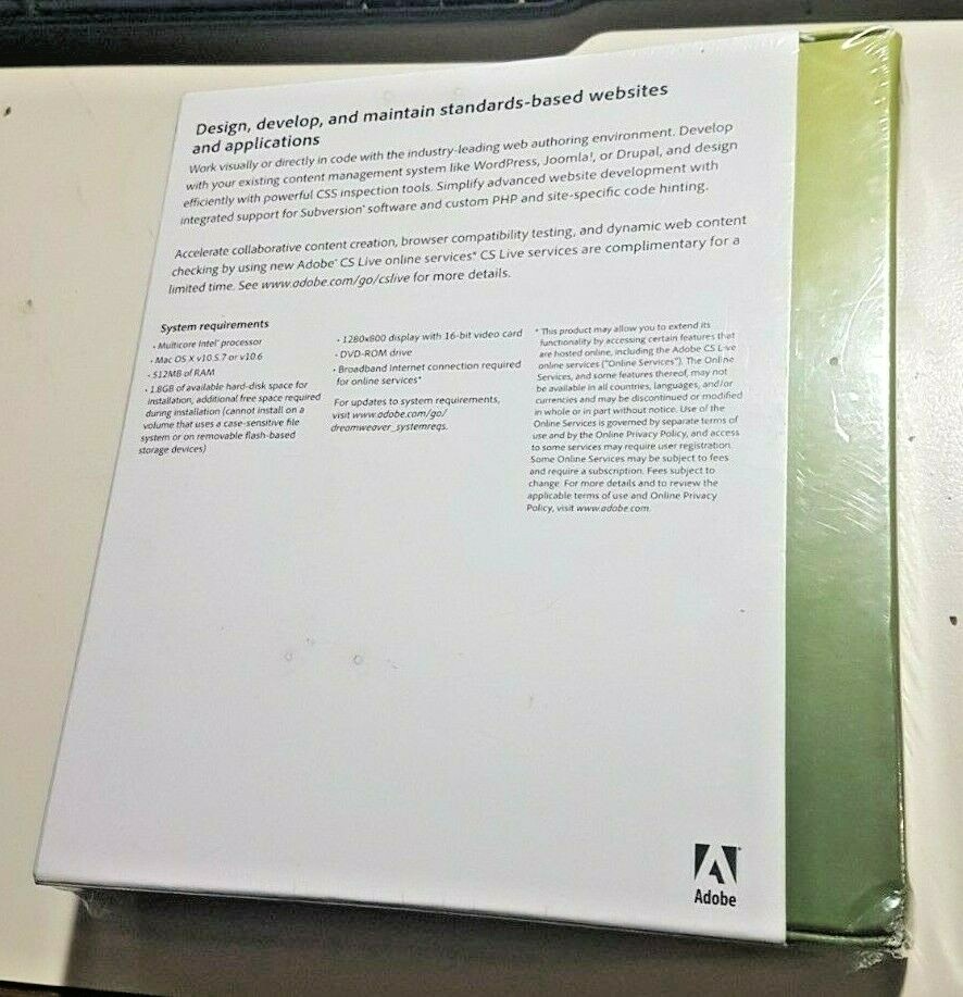 NEW Adobe Dreamweaver CS5.5: Upgrade Version (Mac) – 65059247