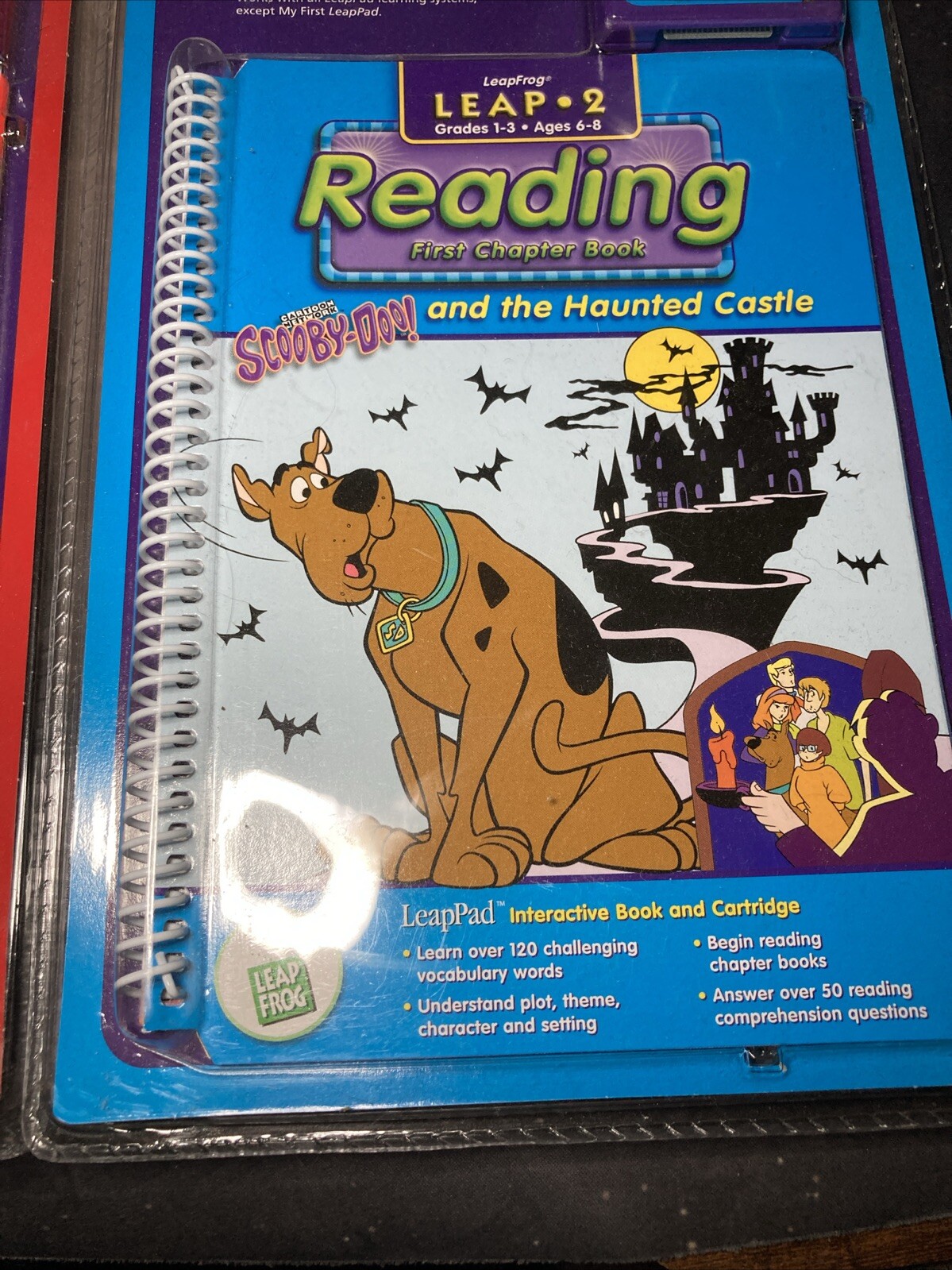 Lot LeapFrog Pad Scooby Doo Haunted Castle, Pooh Book Cartridge 2nd Grade Disney