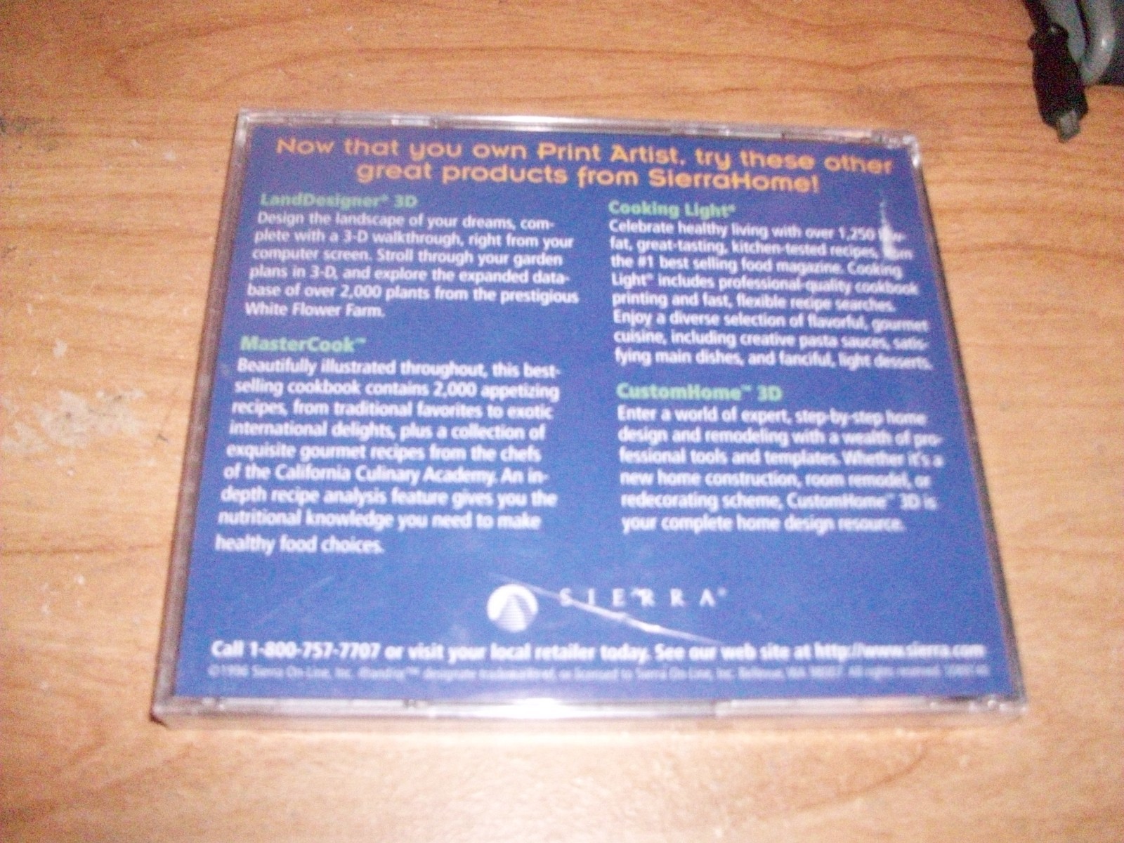 Sierra Home Print Artist CD ROM WIN 95/98 Custom Home & Land Designer 3D NEW