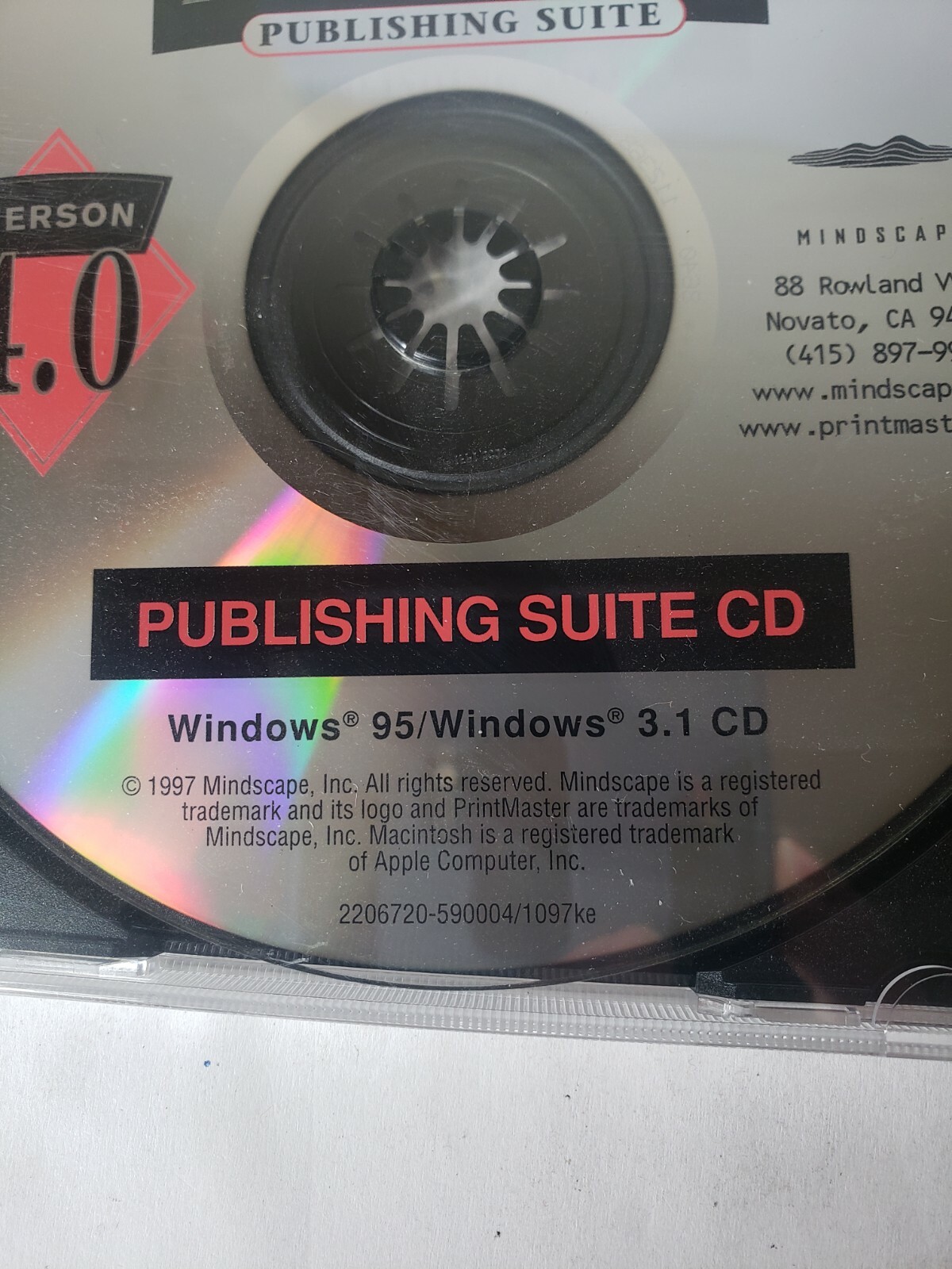 PrintMaster Gold Publishing Suite Version 4.0 V4 Program CD WINDOWS 3.1 95