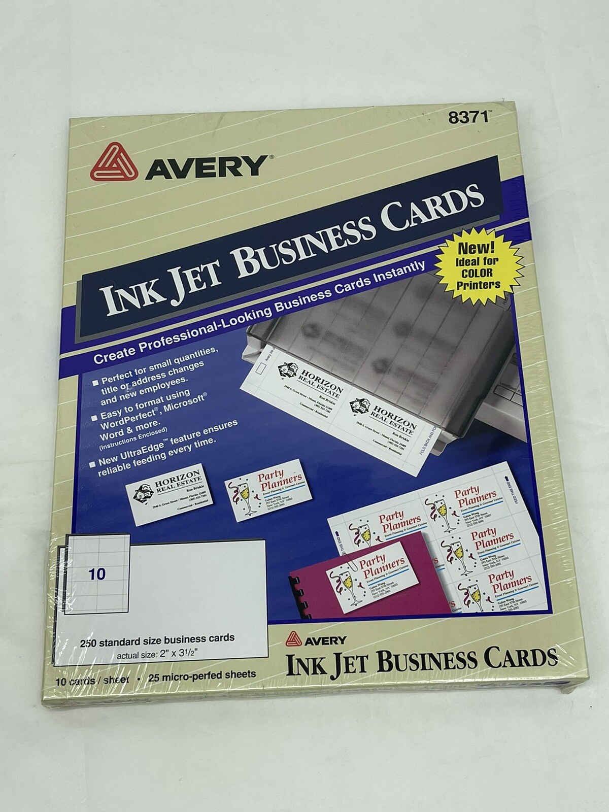 Avery Dennison 8371-250 Cards 2×3.5 White Inkjet- Kit – Upgrade FACTORY SEALED