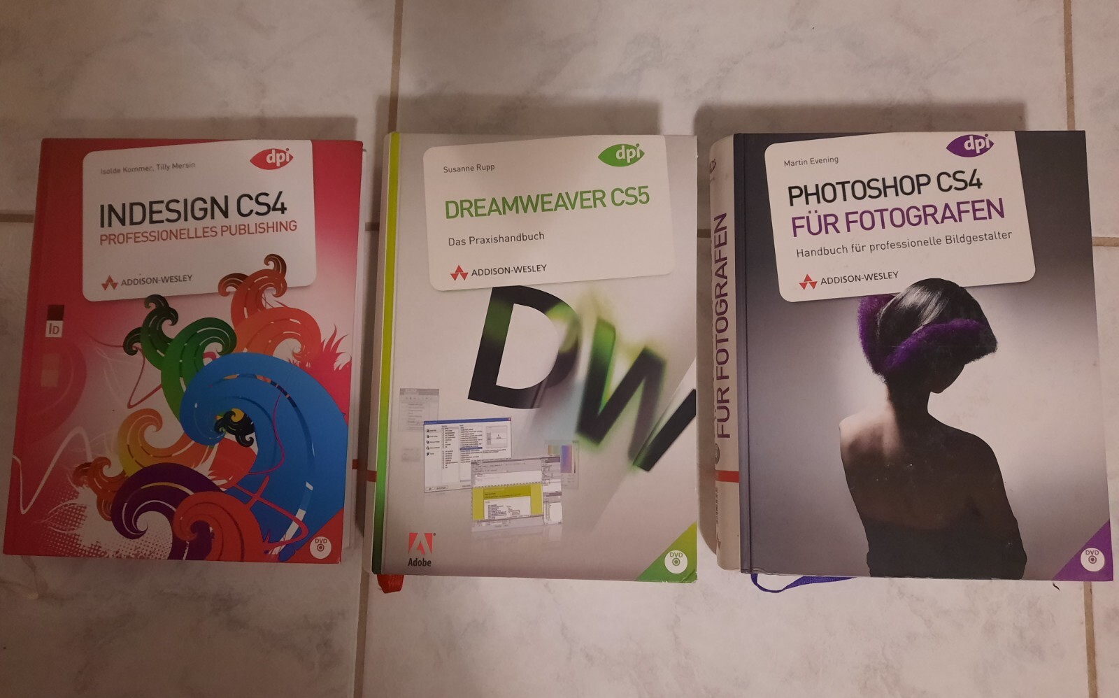 Adobe Photoshop, Indesign, Dreamweaver, Java Script, Web Design, Textbook