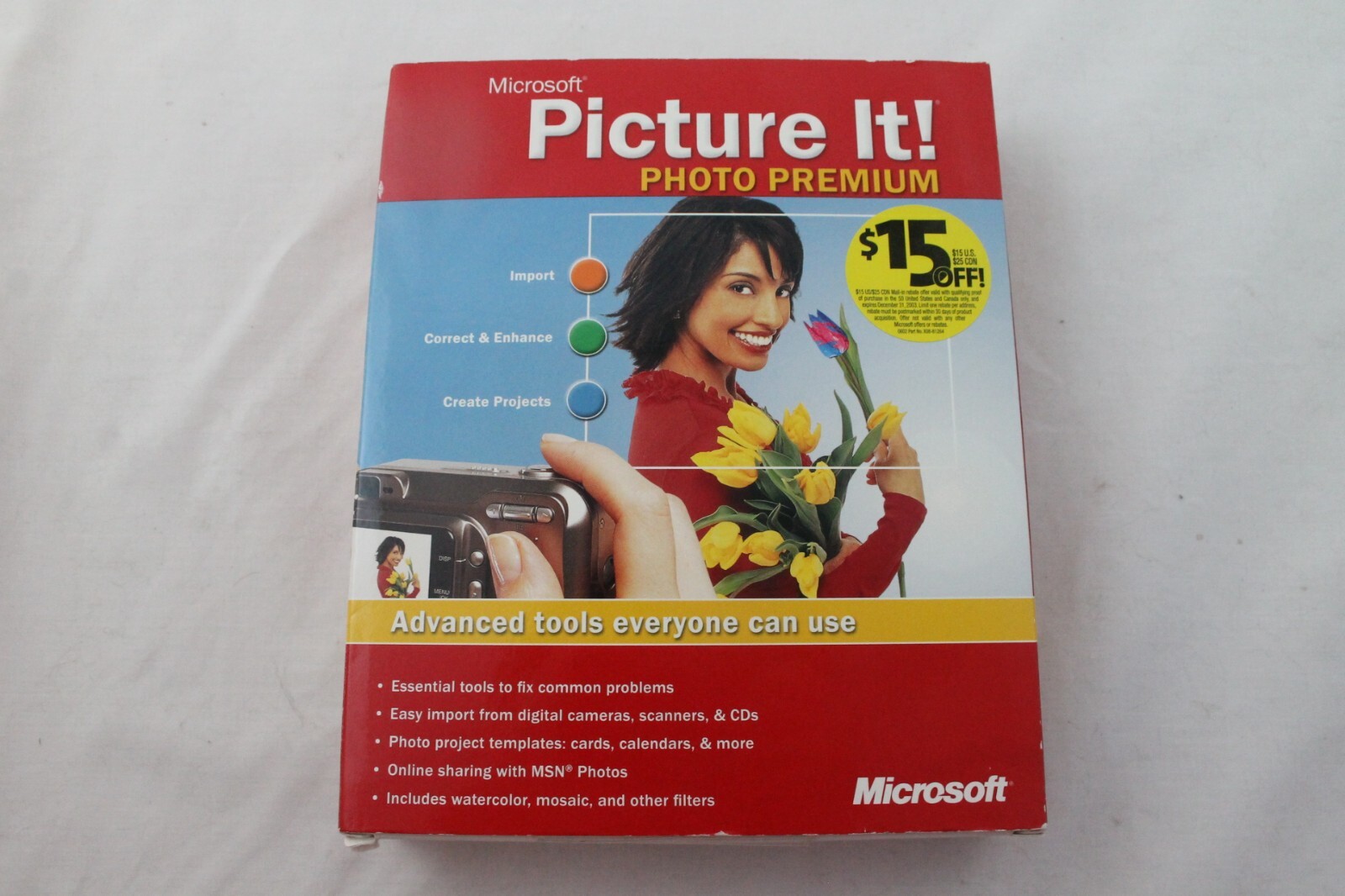 Microsoft Picture It! Photo Premium Version 7.0 For Windows XP 2000 ME 98 NEW