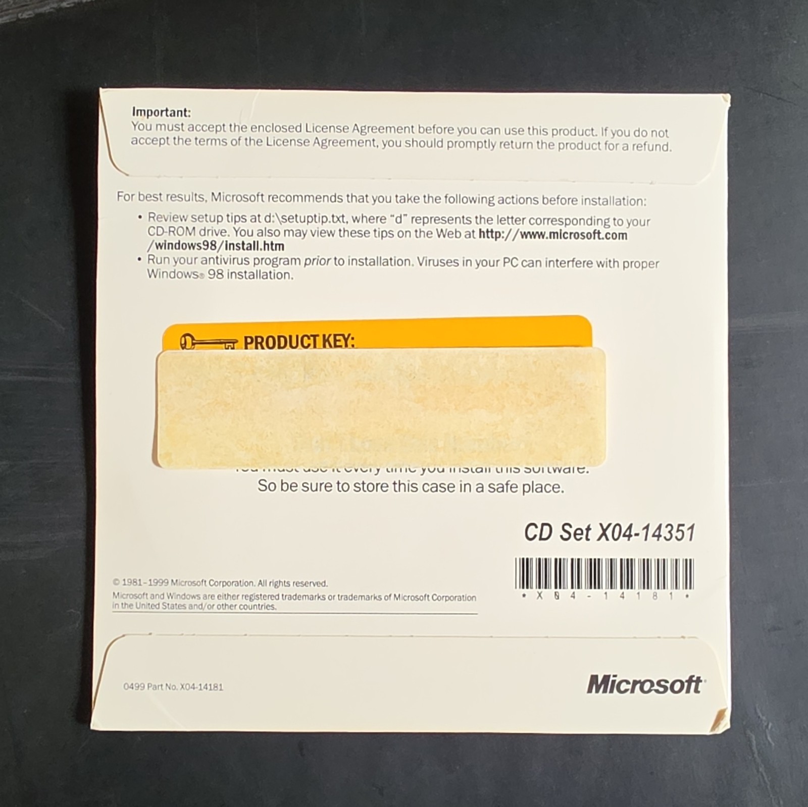 MICROSOFT WINDOWS 98 SECOND EDITION FULL OPERATING SYSTEM MS WIN 98 SE