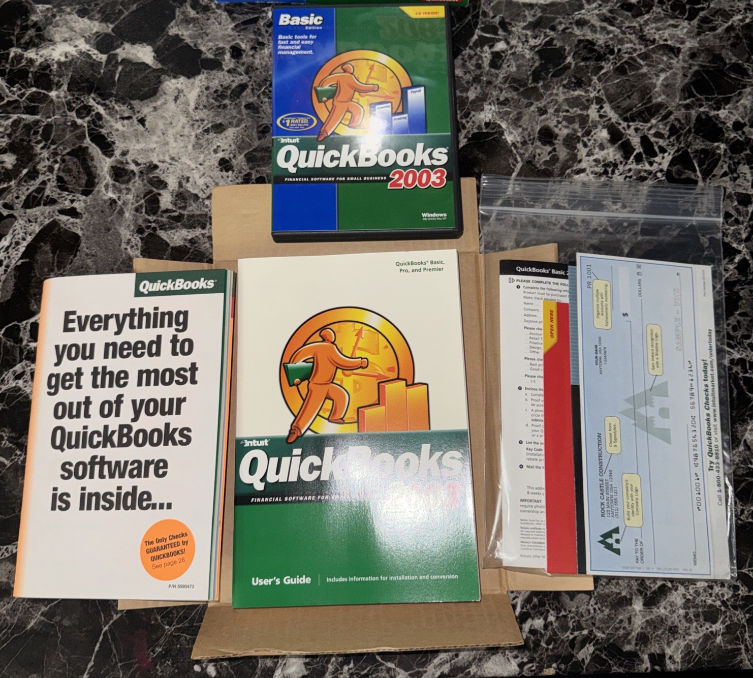 Intuit QuickBooks Basic Edition 2003 – Includes Box, Book, Disc, & Code
