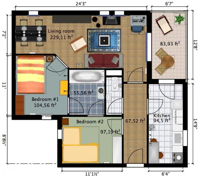 Home Room Design Software – 3D Home & Bathroom Planner USB