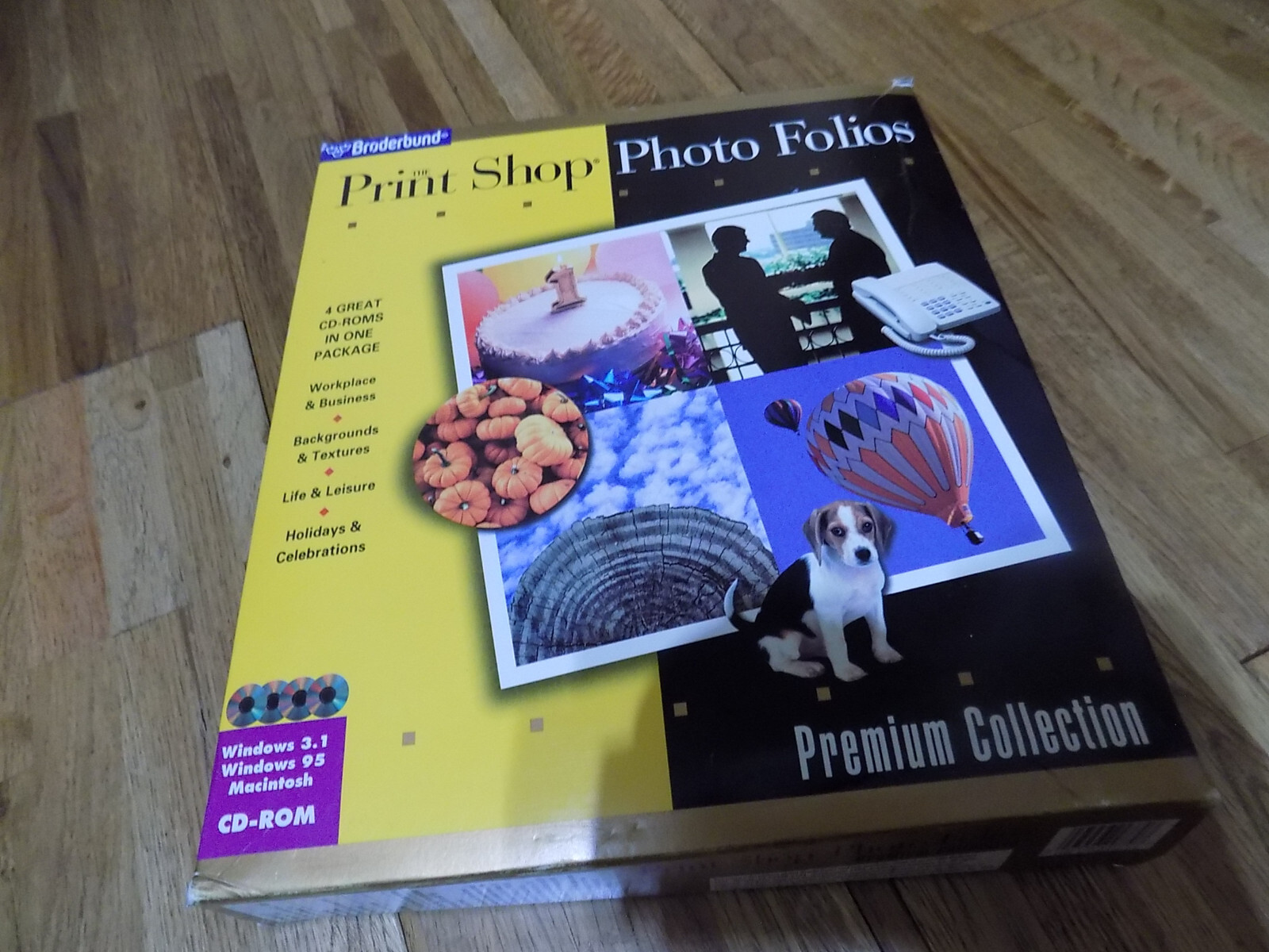Broderbund The Print Shop Photo Folios 4 CD Roms Windows 3.1 Mac Windows 95
