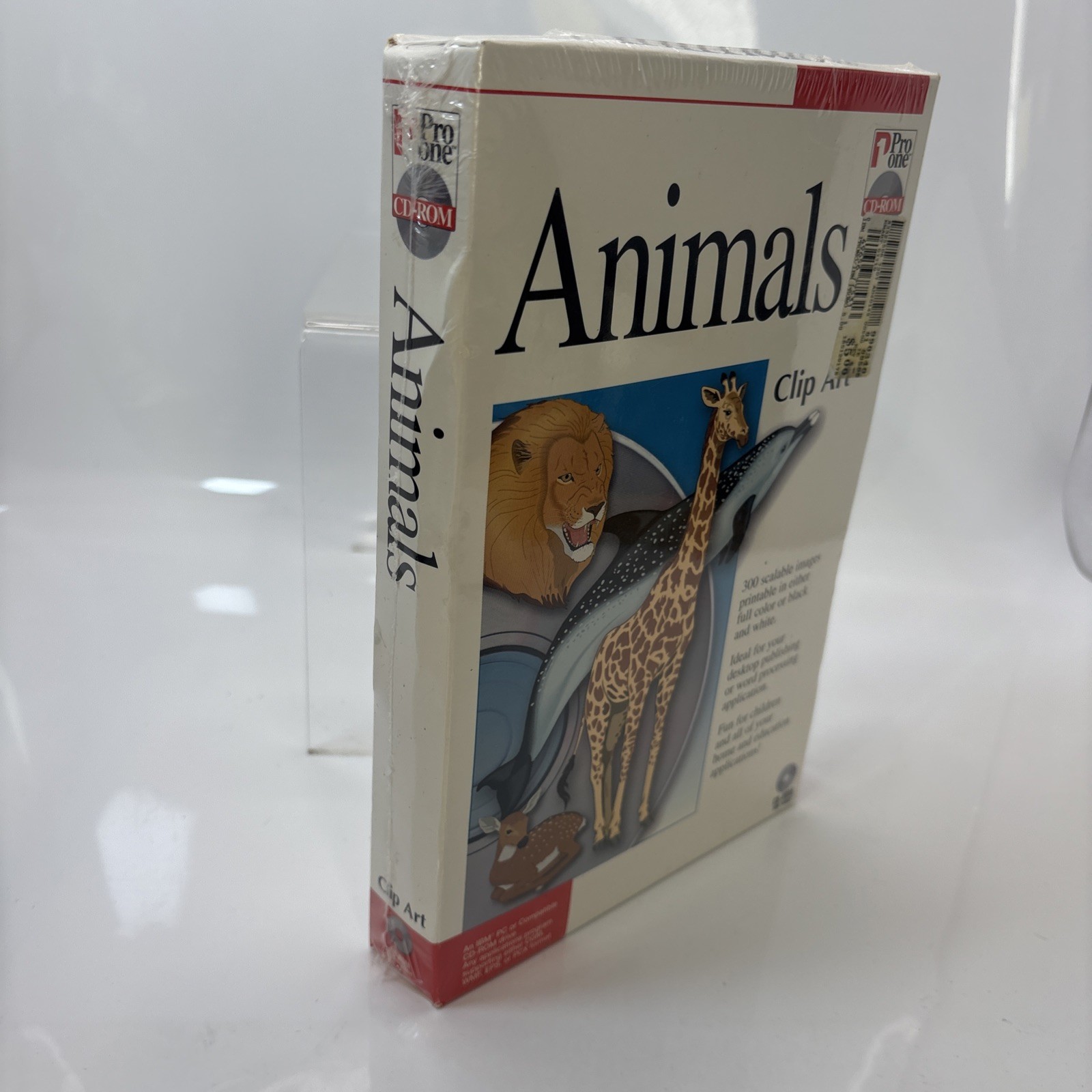 Vintage Sealed Animals Clip Art Windows DOS PC CD-ROM Software New Pro One IBM