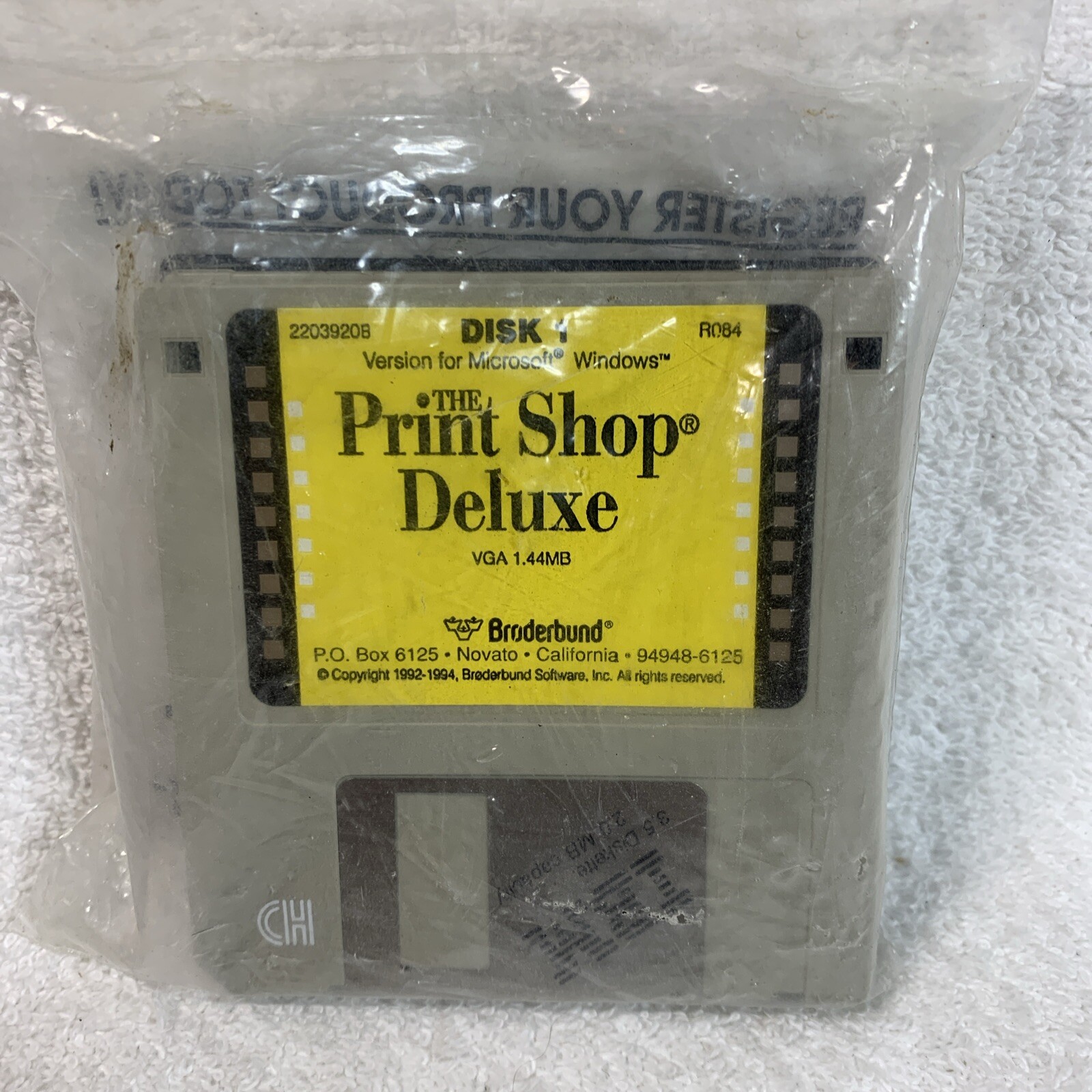 Vintage 1994 IBM Broderbund The Print Shop 1.44 3.5″ Diskettes for Windows New