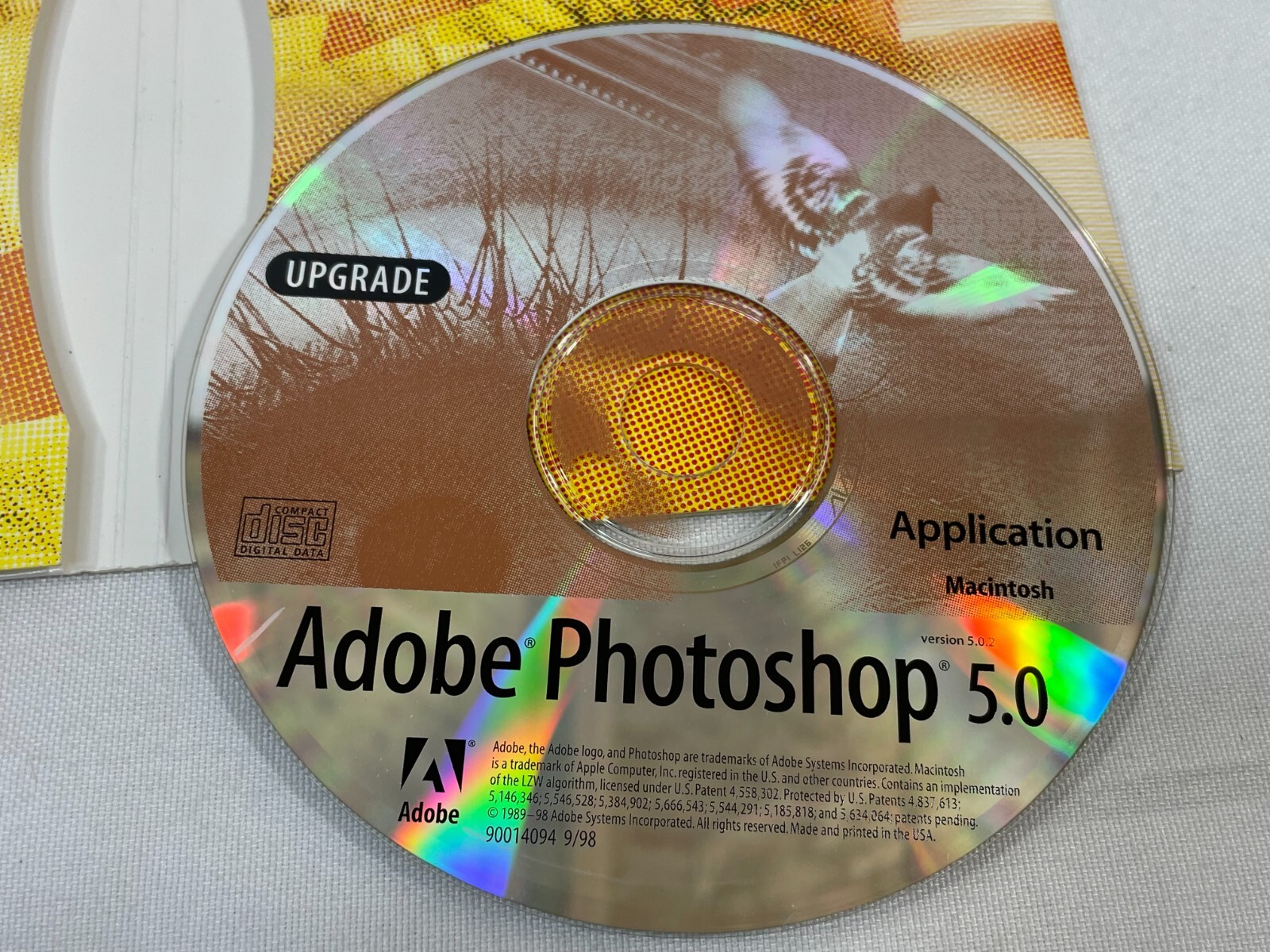 Vintage 1998 Adobe Photoshop 5.0 UPGRADE Apple Mac Macintosh CD-ROM Software