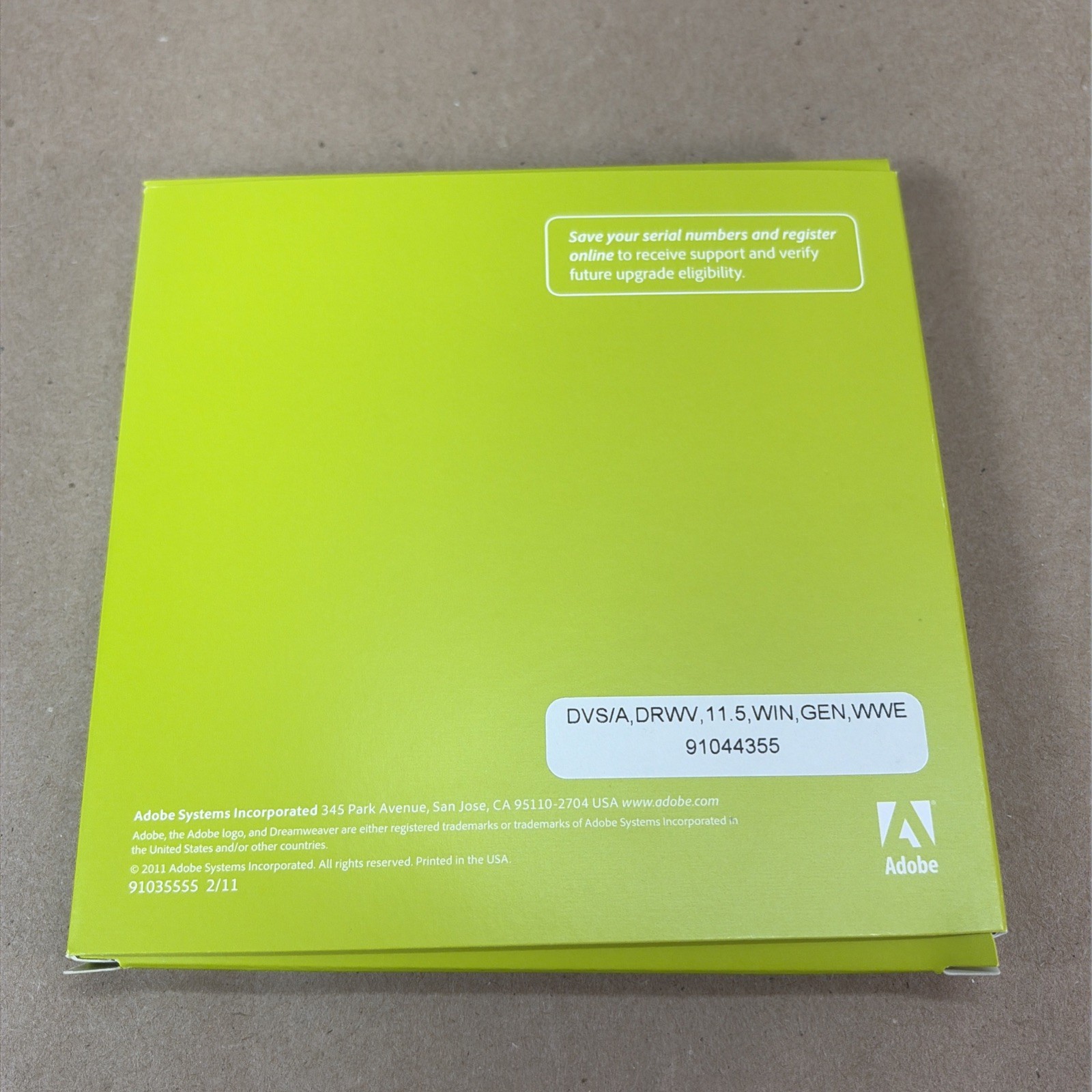 Disc ONLY Adobe Dreamweaver CS5.5 Windows DVD No Serial READ