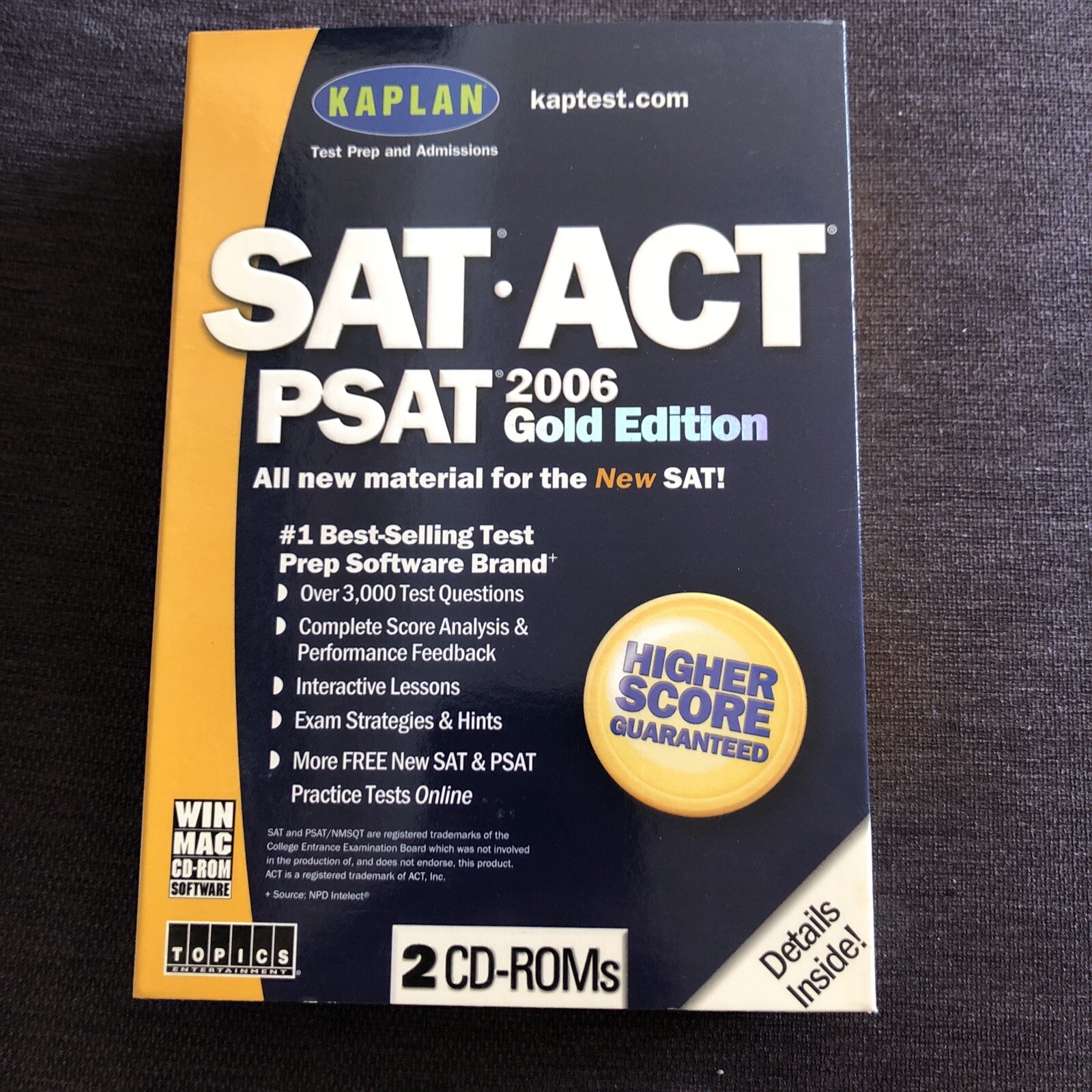 Topics Entertainment SAT/ACT/PSAT 2006 Gold for PC, Mac