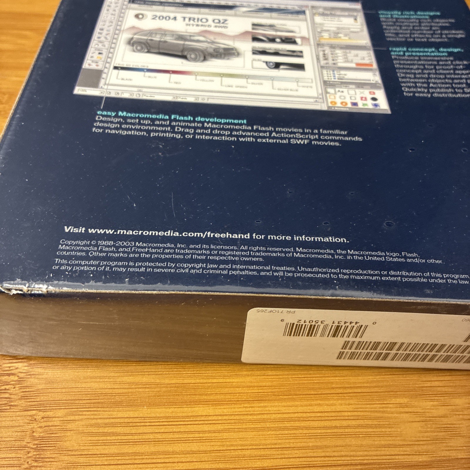 Macromedia Freehand MX Software Built for Mac OS X Version 2003 New Sealed