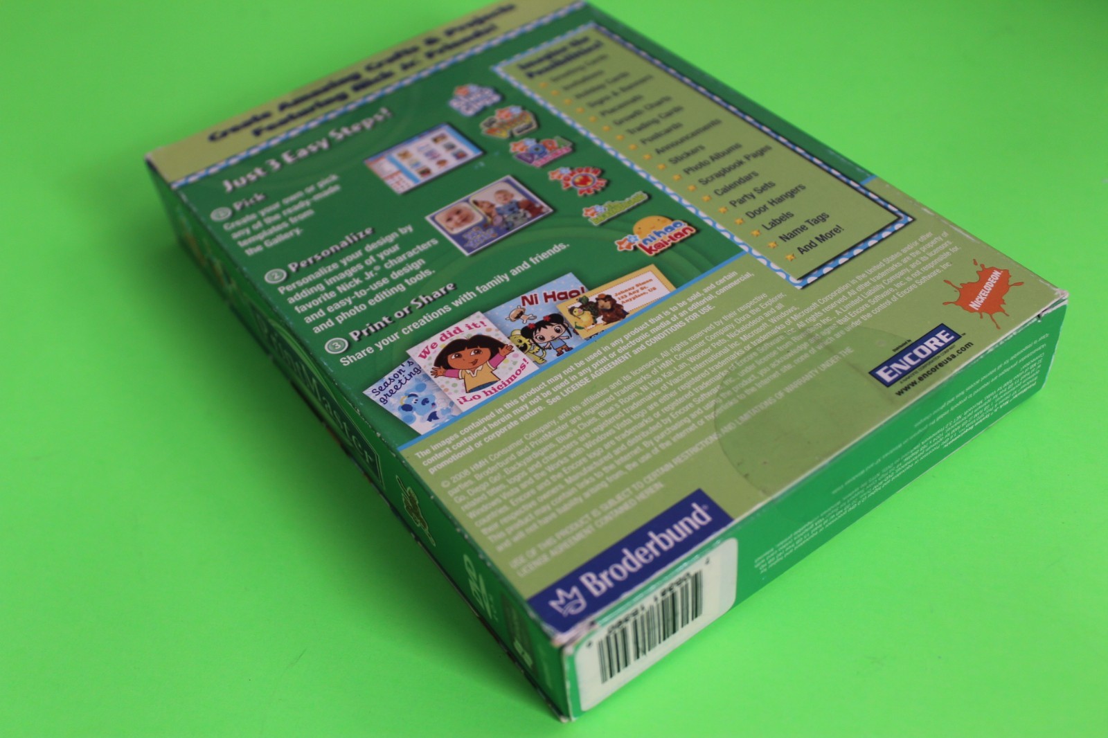 Broderbund Print Master Nick Jr. Edition Printmaster Graphic Design Software NEW