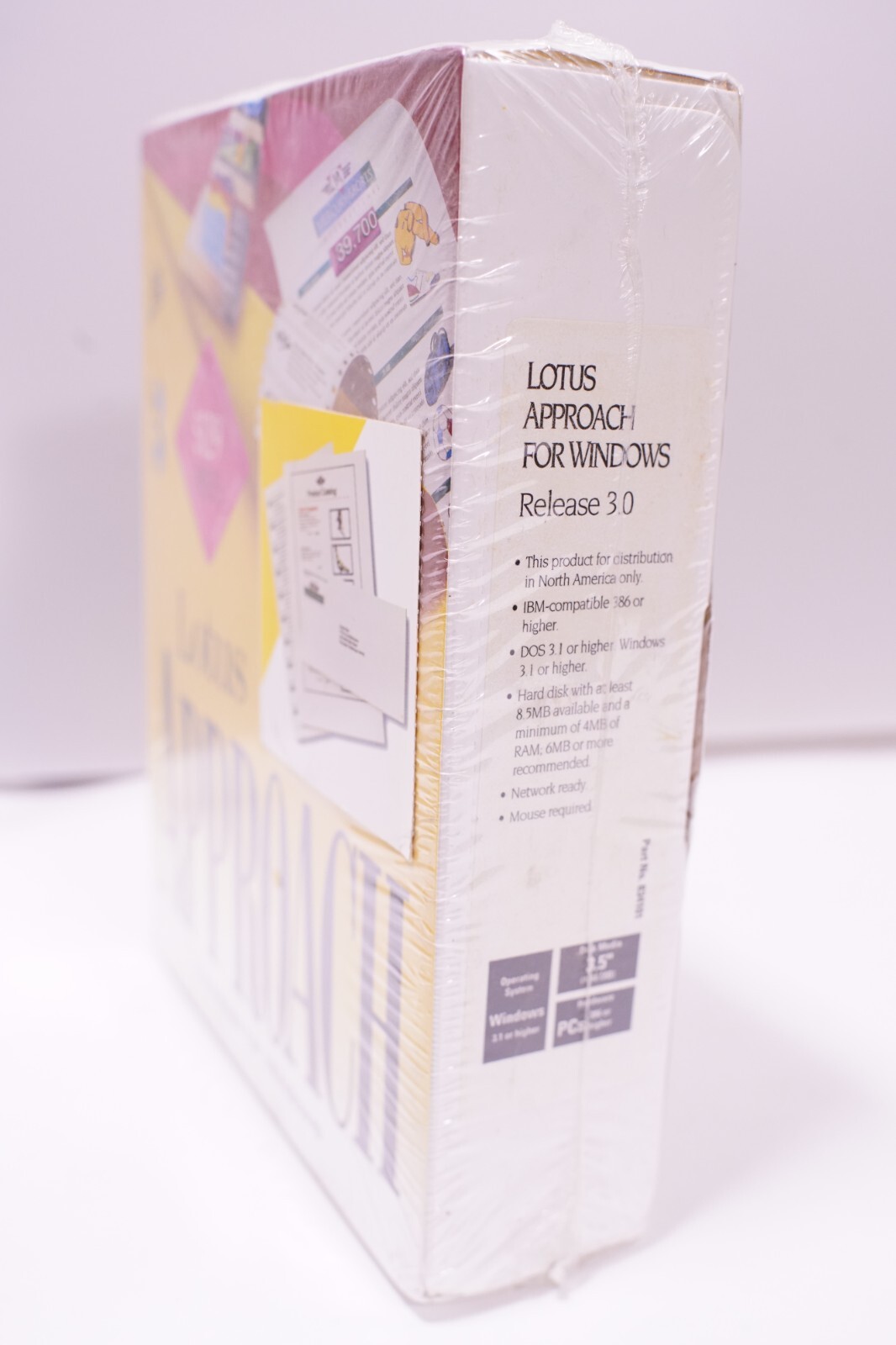 BRAND NEW SEALED – Lotus Approach 3.0 for Windows 3.1 PC IBM Big Box 123 Suite
