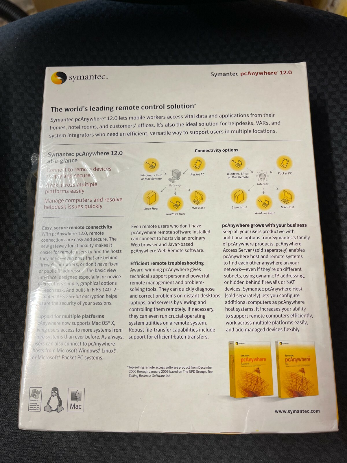 Symantec pcAnywhere Host and Remote 12 (Full Edition) (PC) – Retail Boxed