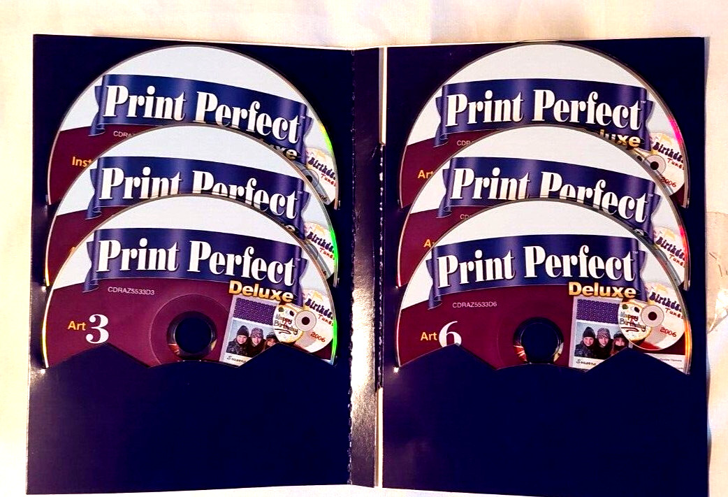 Print Perfect Deluxe 6 CD Set, 2005, Cosmi Clip Art used