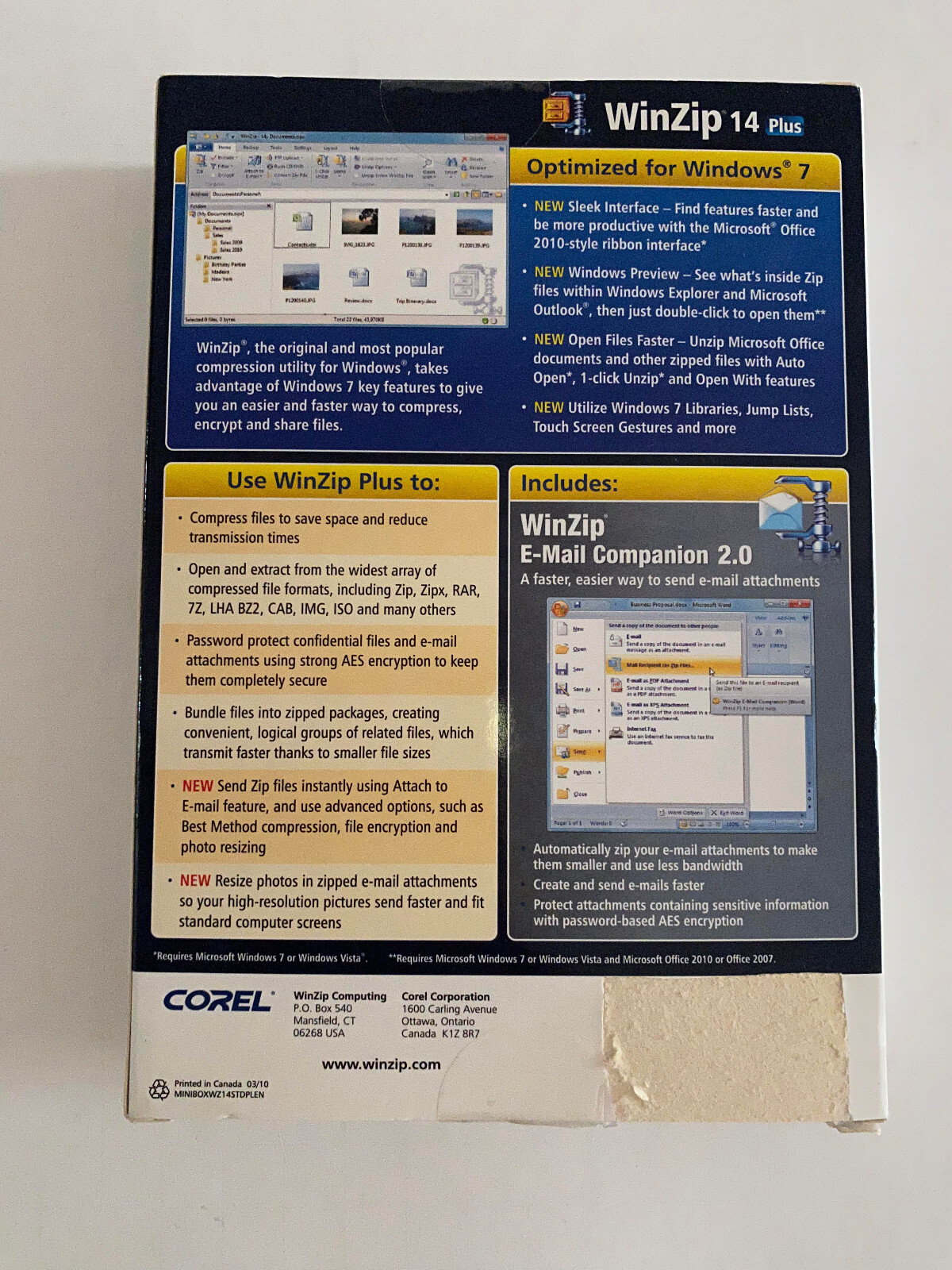 Corel WinZip 14 – Compression Software Encrypt Package Work Faster Smarter NEW