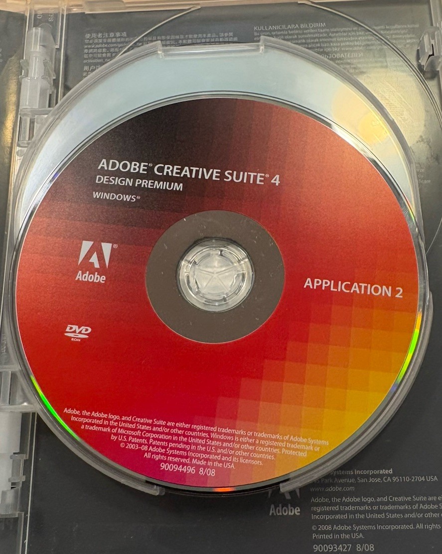 Adobe Creative Suite 4 CS4 Design Premium For Windows PC Full DVD Version
