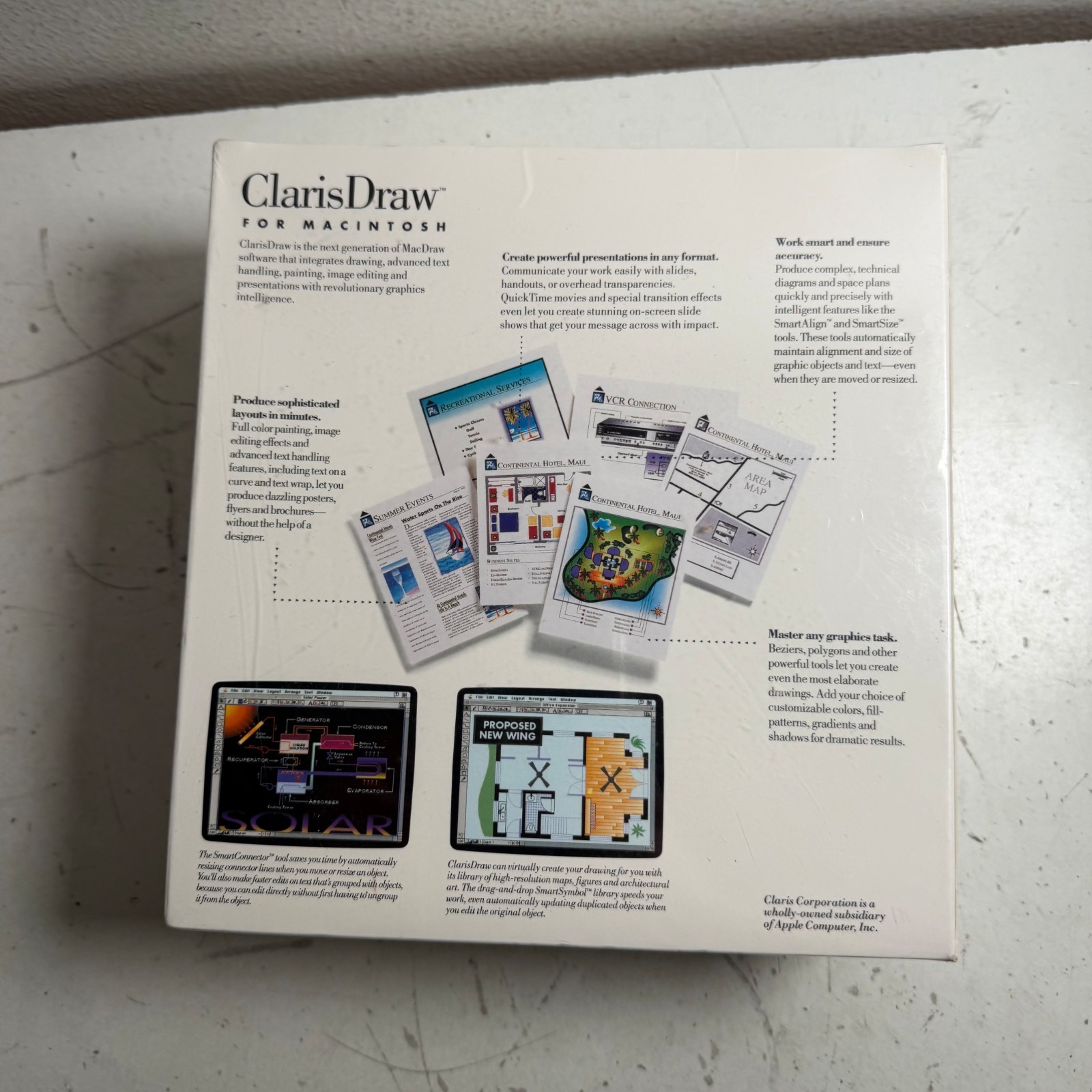 ClarisDraw Vector-Based Drawing & Graphics Application Software for Macintosh