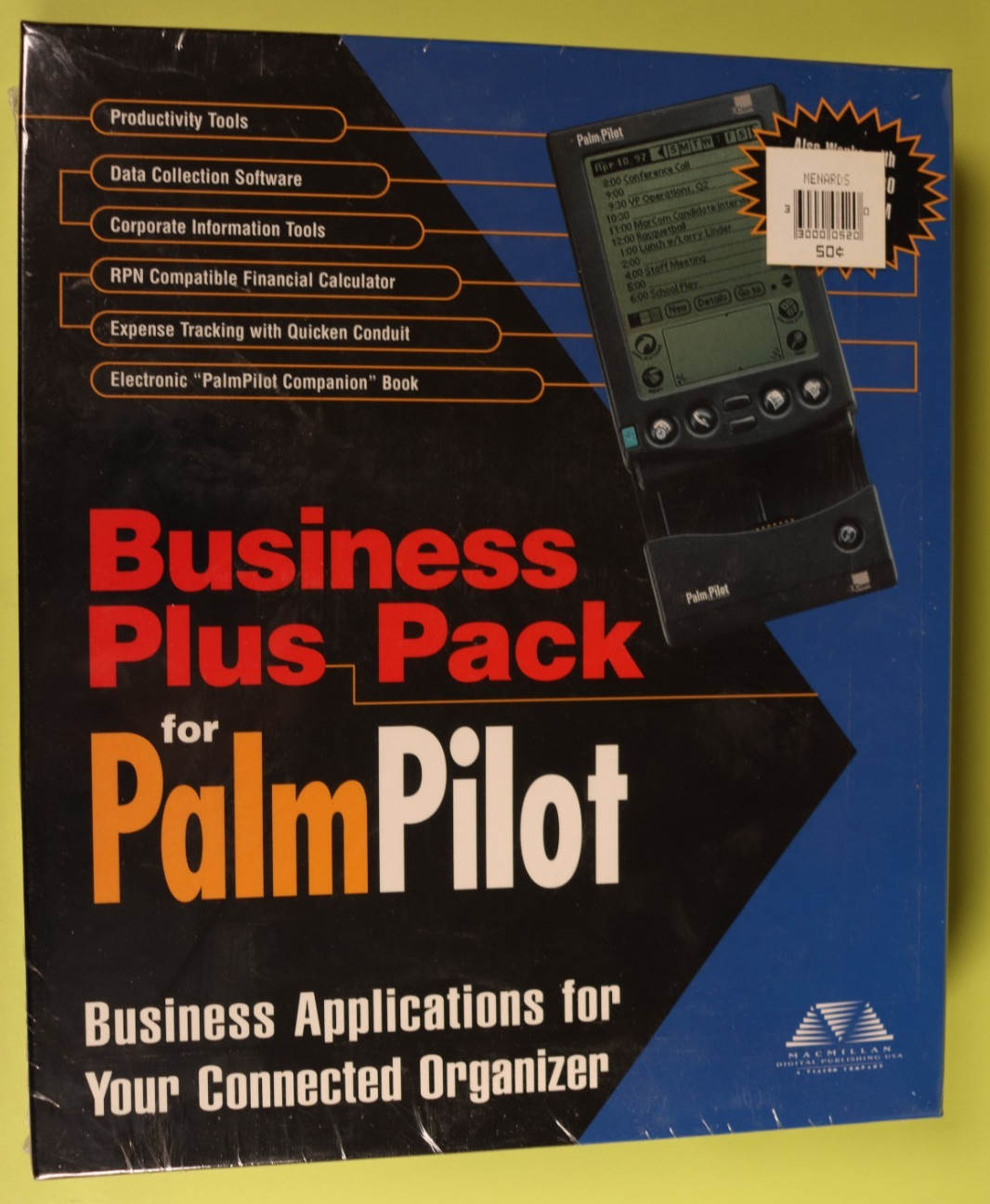 Business Plus Pack for PalmPilot by McMillian Vintage 1997 Factory Sealed NOS