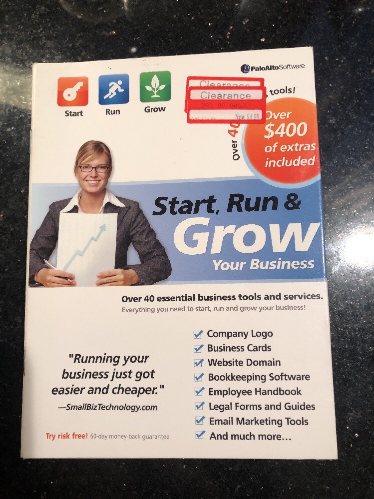 PaloAlto Software Start, Run & Grow Your Business Mac PC New Wear