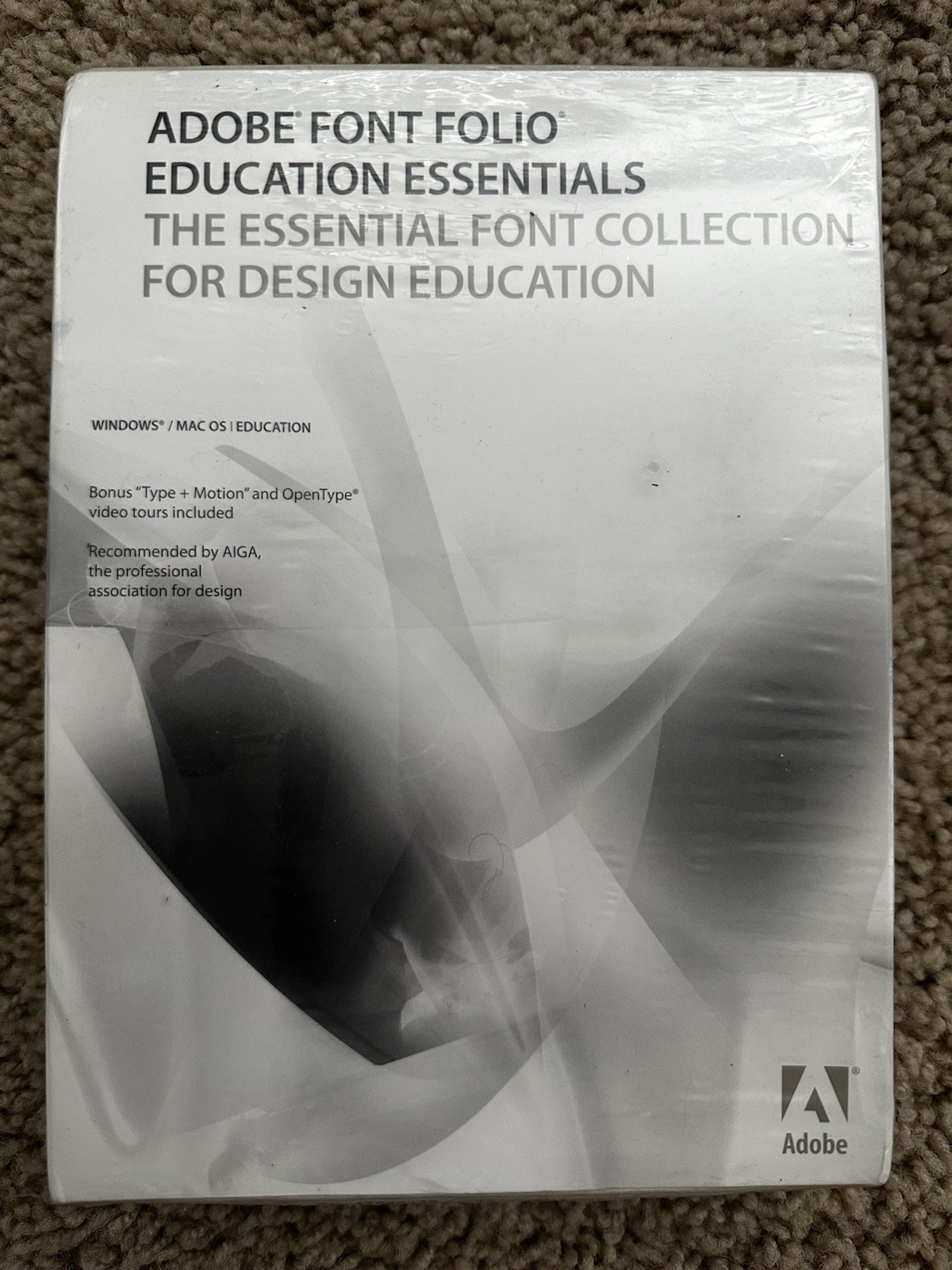 Unopened Adobe Font Folio Education Essentials For Windows / Mac OS Design Edu