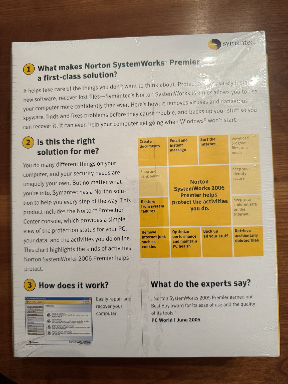 Norton SystemWorks 2006 Premier In Shrink Wrapped Box Vintage