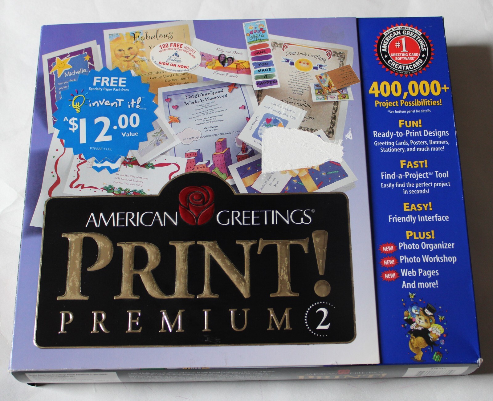 Broderbund American Greetings Print! Premium 2 Windows 98 NT Sealed