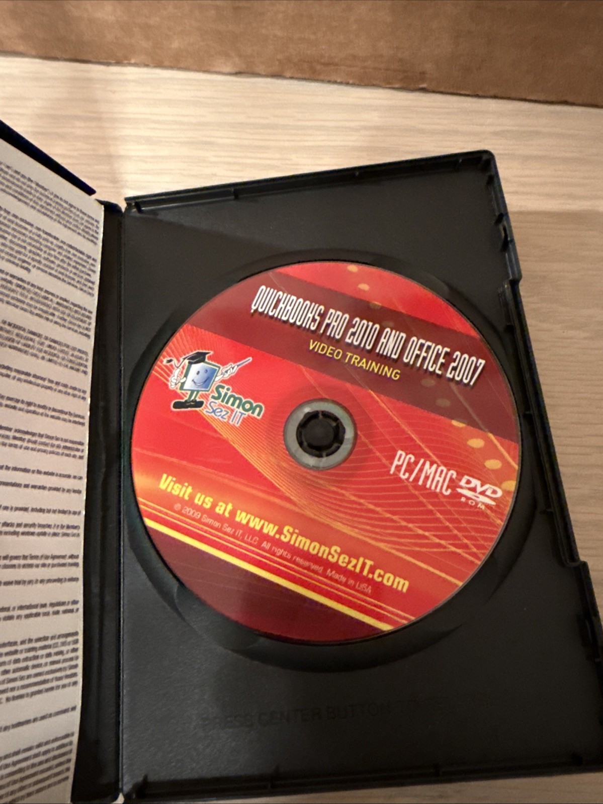 Quickbooks Pro 2010 And Office 2007 training video DVD-ROM