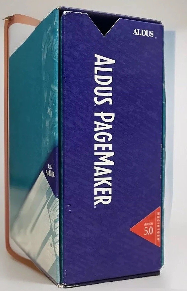 Vintage ALDUS ADOBE PAGEMAKER 5 Apple Macintosh Big Box OFFICE Mac Software