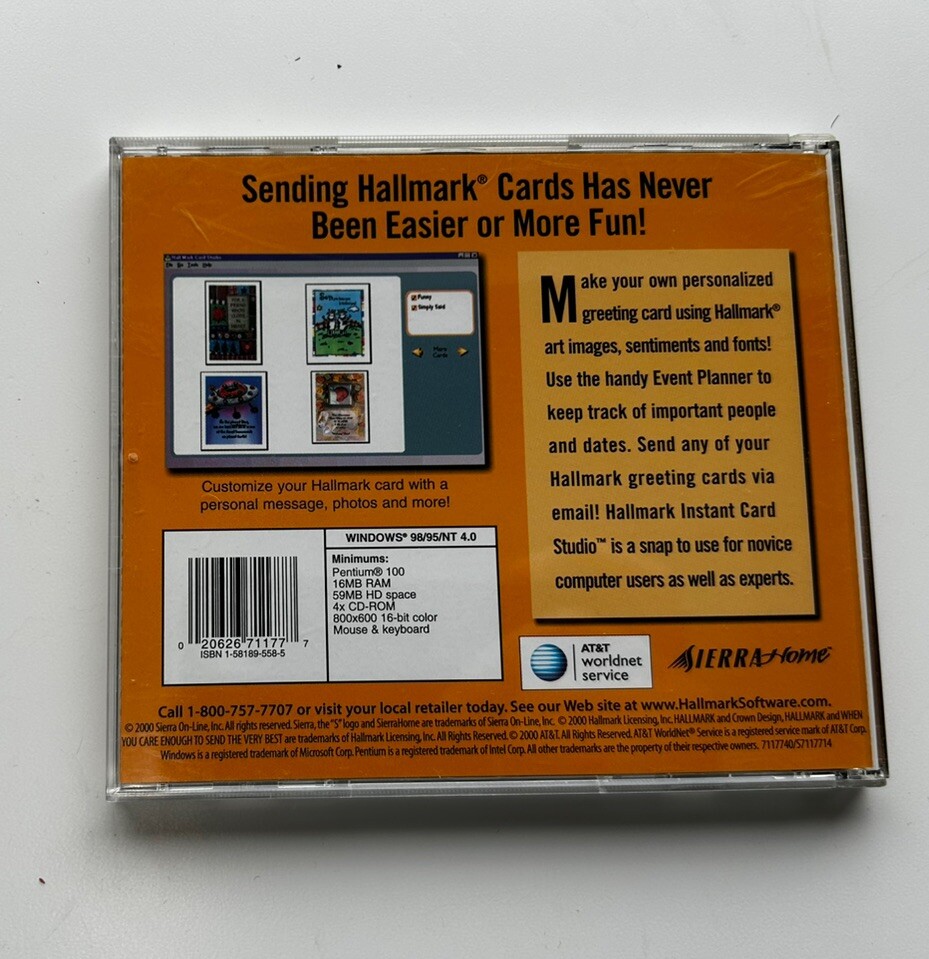 Hallmark Instant Card Studio Sierra Home – CD – PC – Windows 95/98/NT