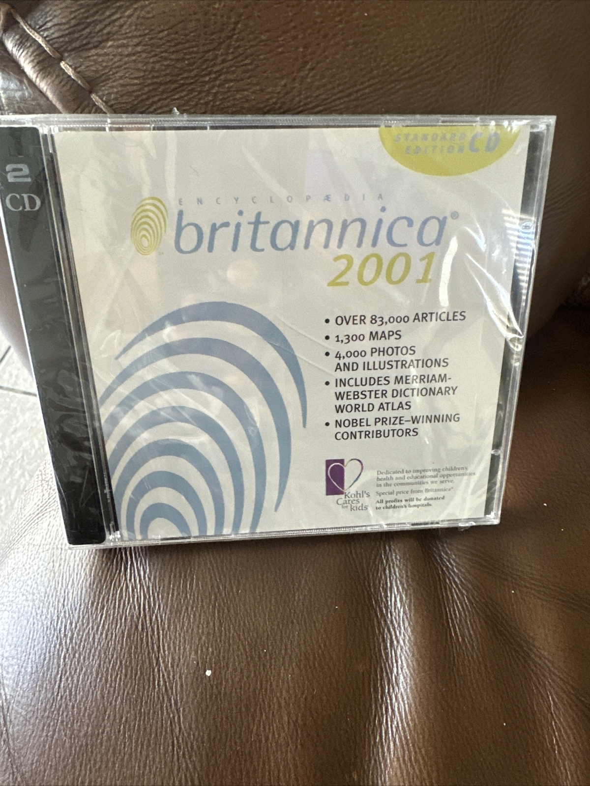 Encyclopedia Britannica 2001 Standard Edition 2 disc set PC