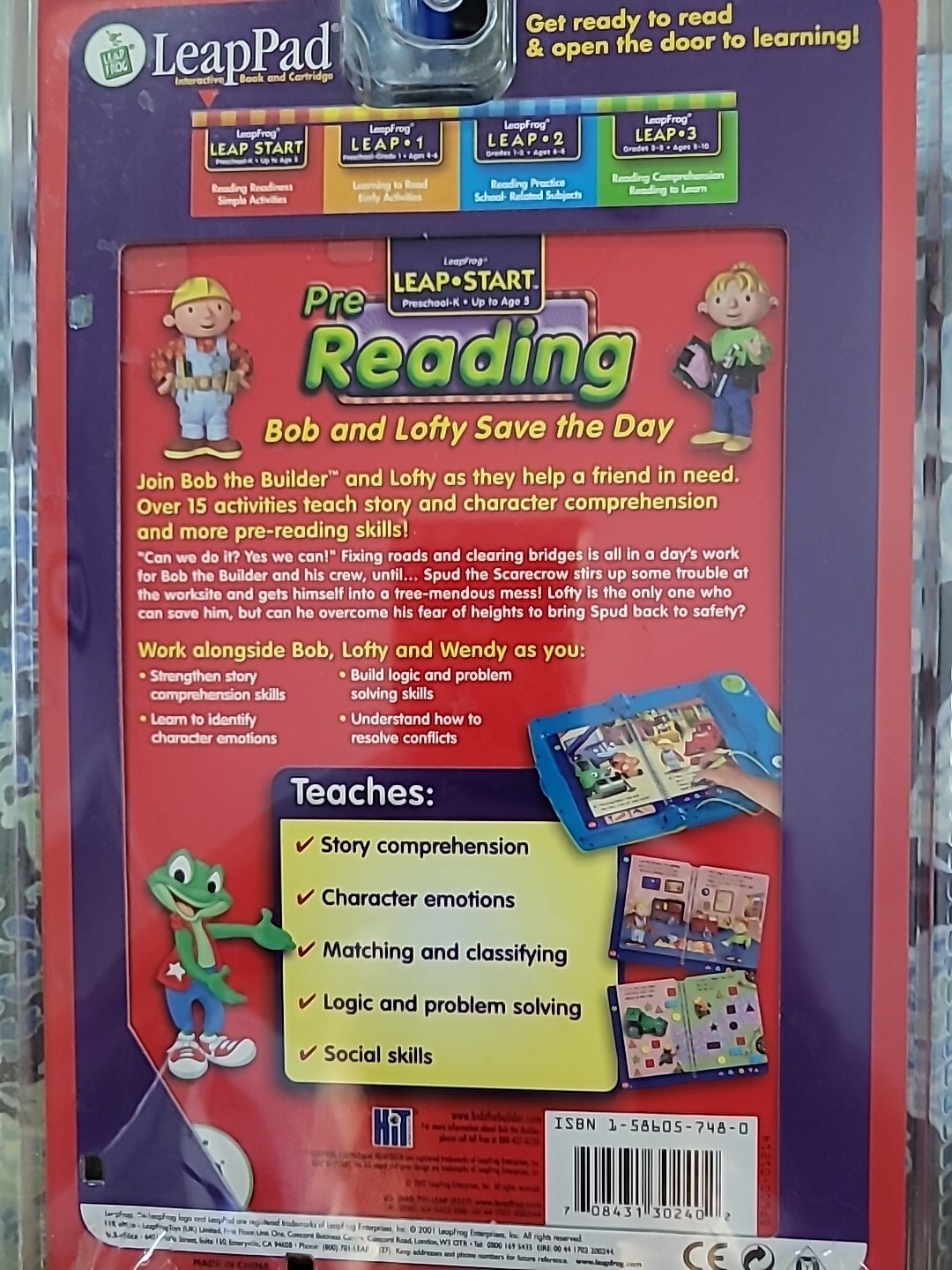 LeapFrog LeapPad Prereading Bob The Builder and Lofty Save the Day