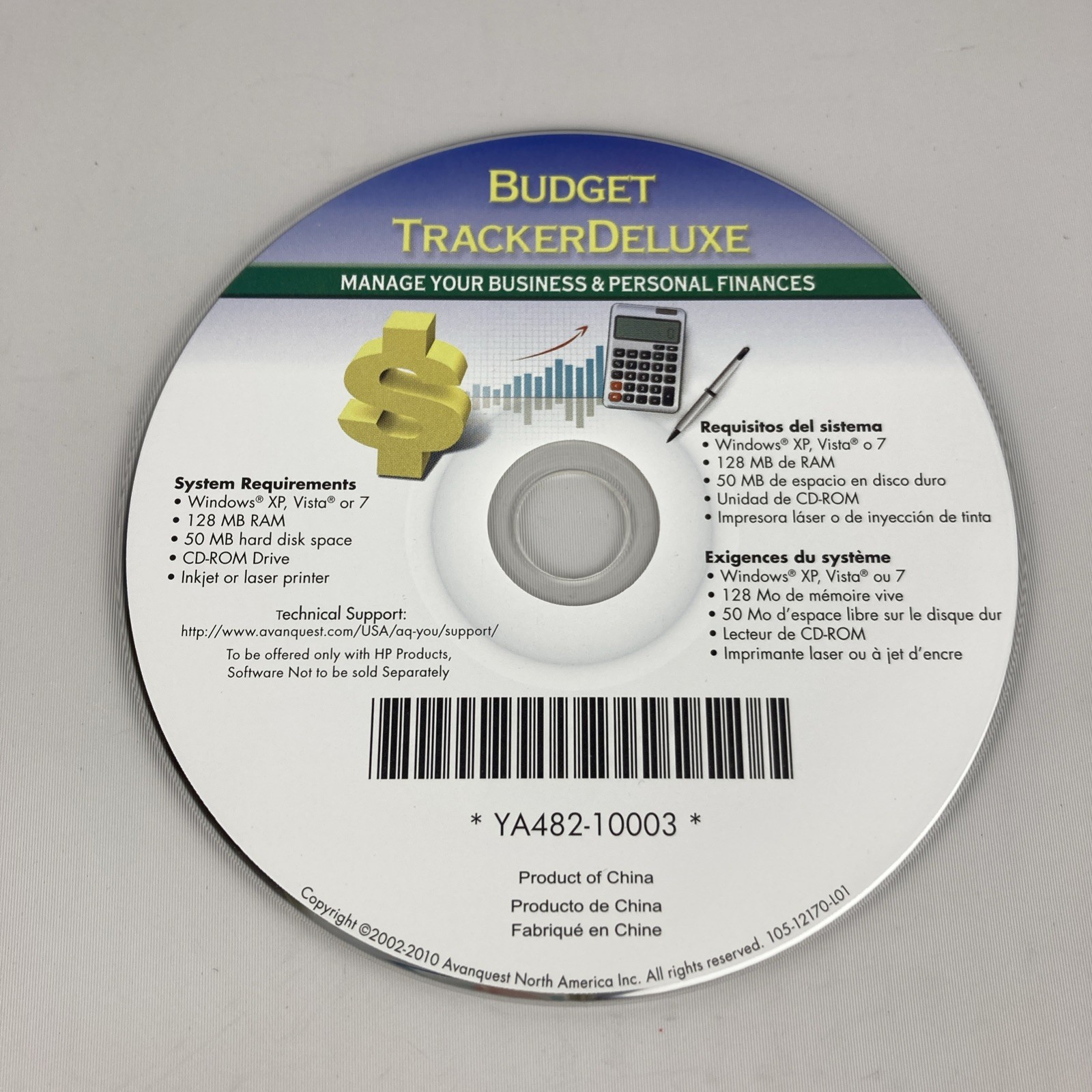 Avanquest Budget Tracker Deluxe Business Personal Finances CD