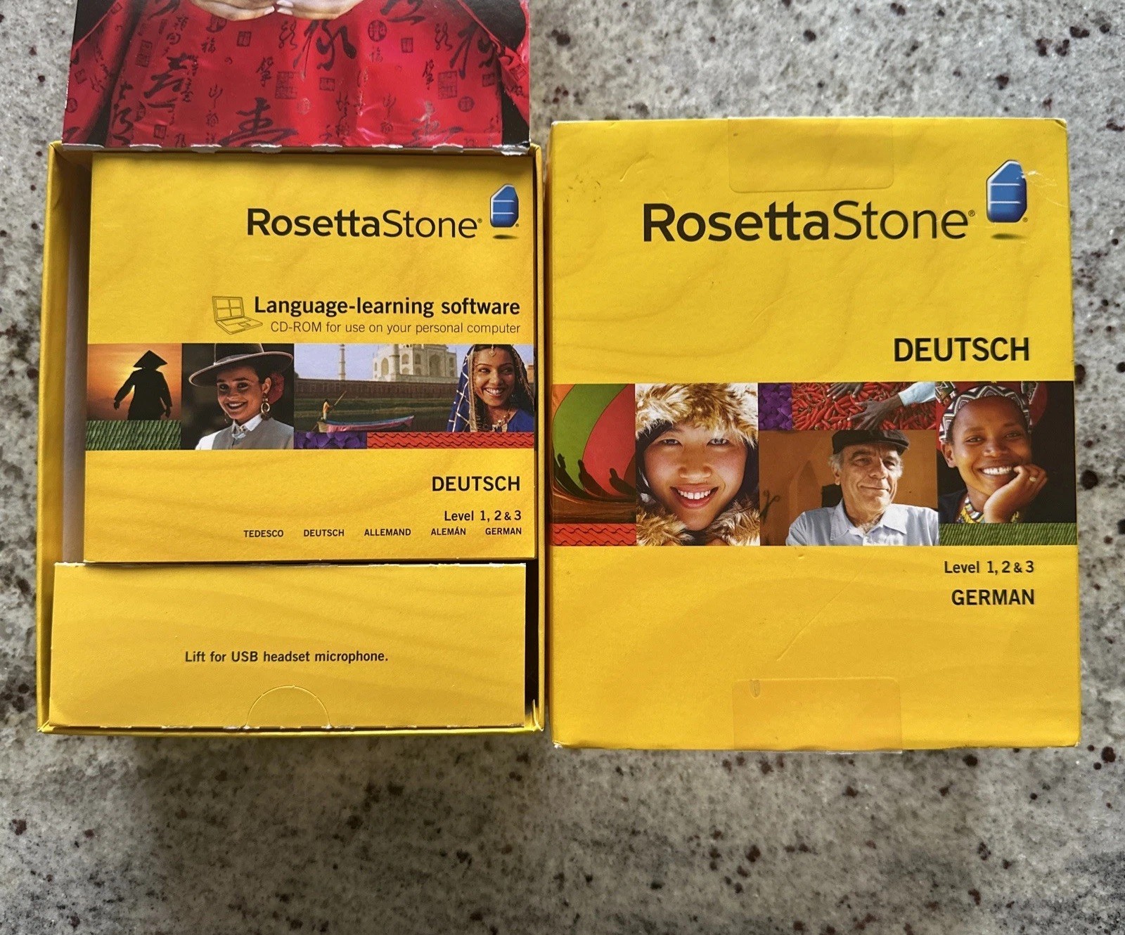 Rosetta Stone (27823) for PC, Mac – Level 1, 2 & 3 – With Headphones – Excellent