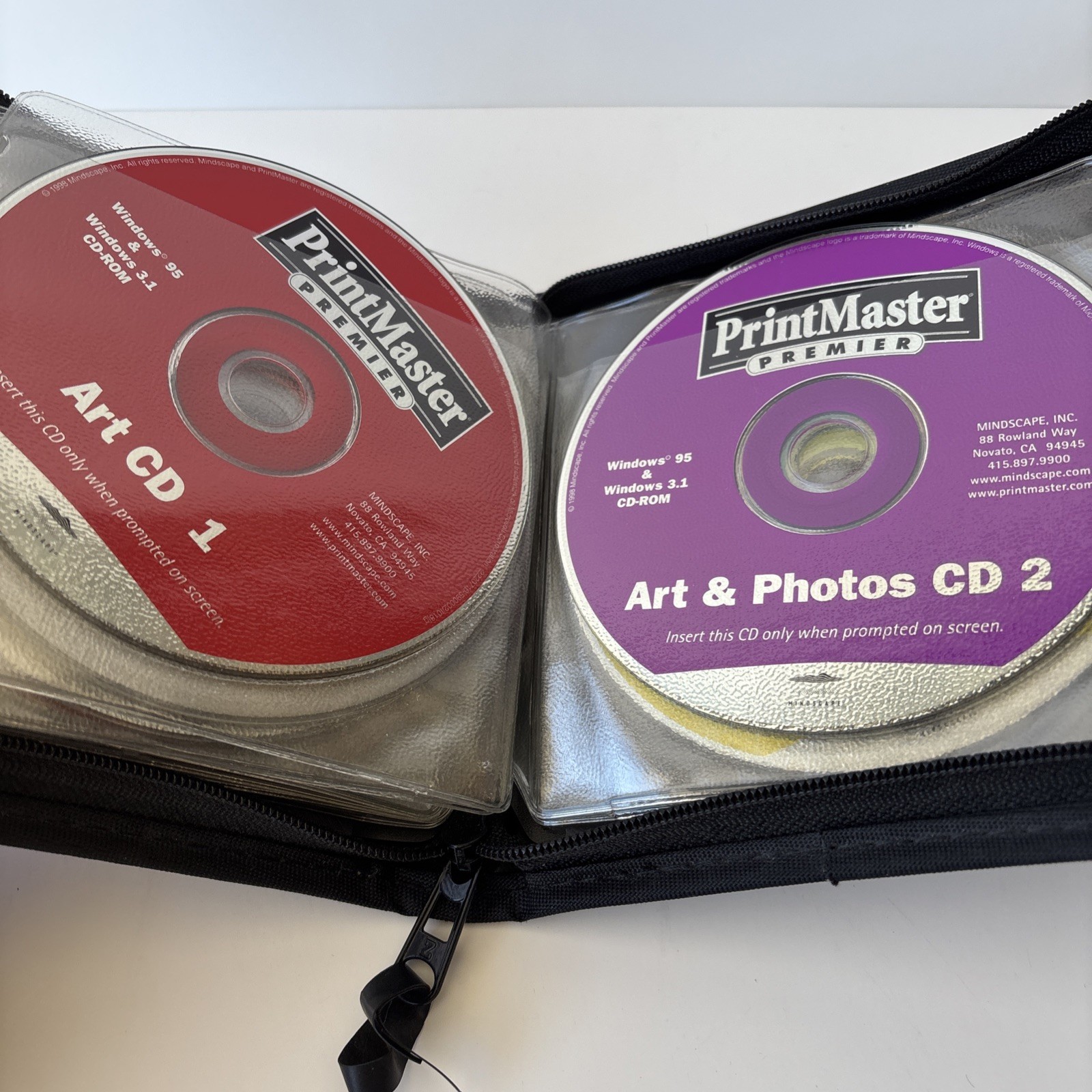 Vintage Nova Art Explosion Clip Art CD Lot 15 Discs Windows 95 98 Case